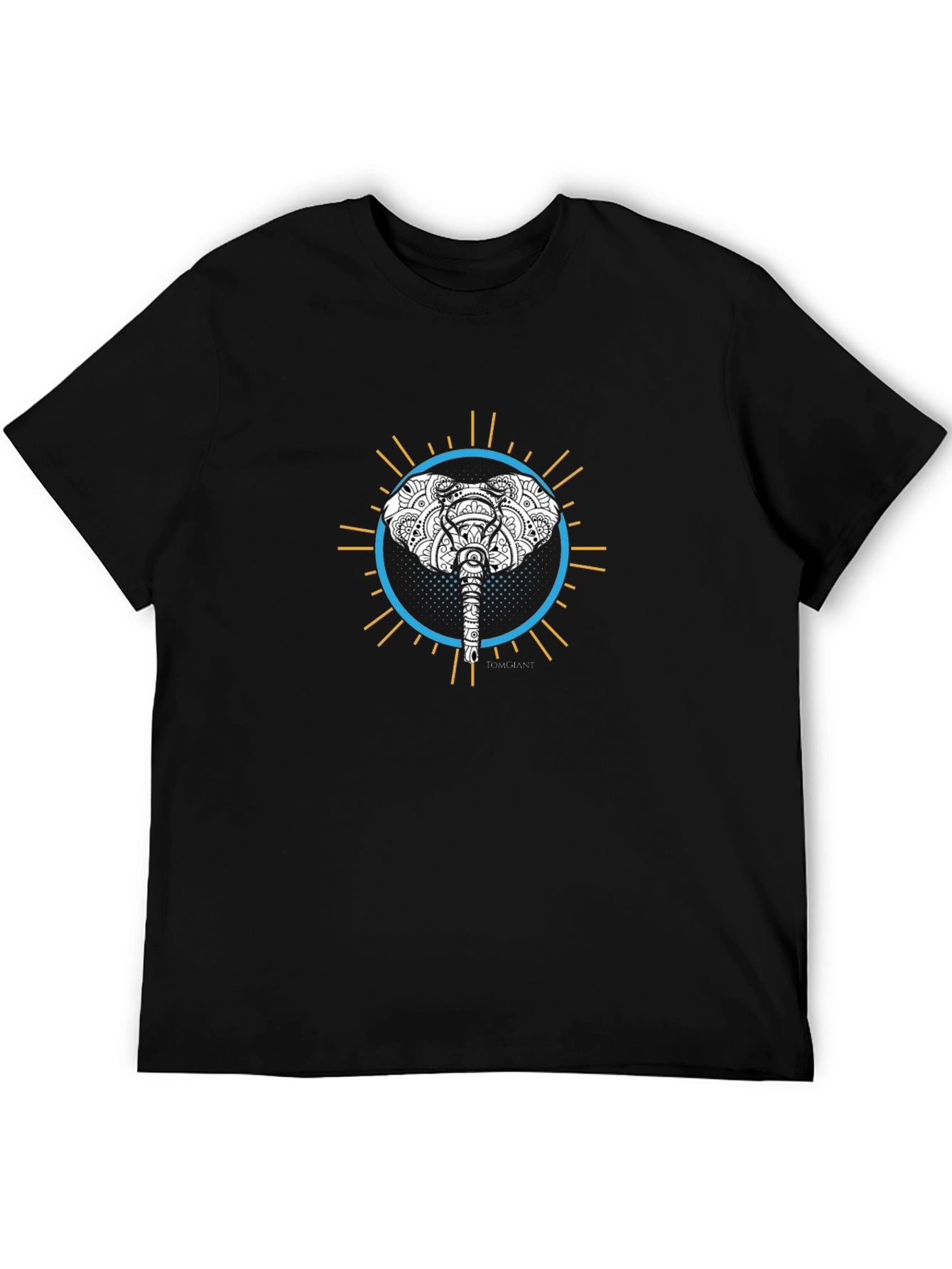 Elephant Mandala Graphic Tee - Stylish Black T-Shirt