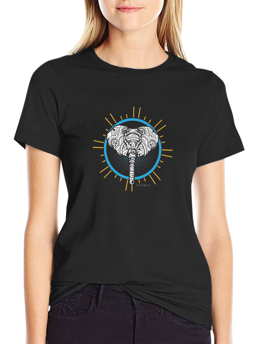 Elephant Mandala Graphic Tee - Stylish Black T-Shirt