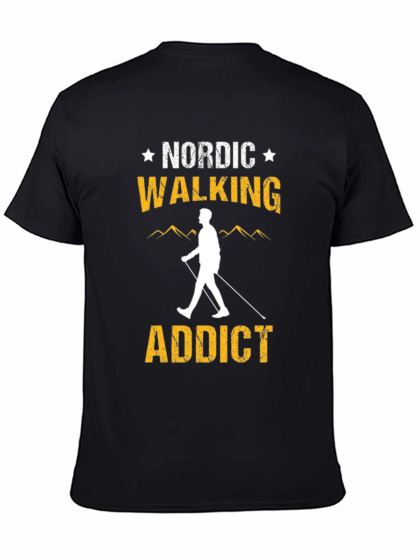 Nordic Walking Addict Black T-Shirt