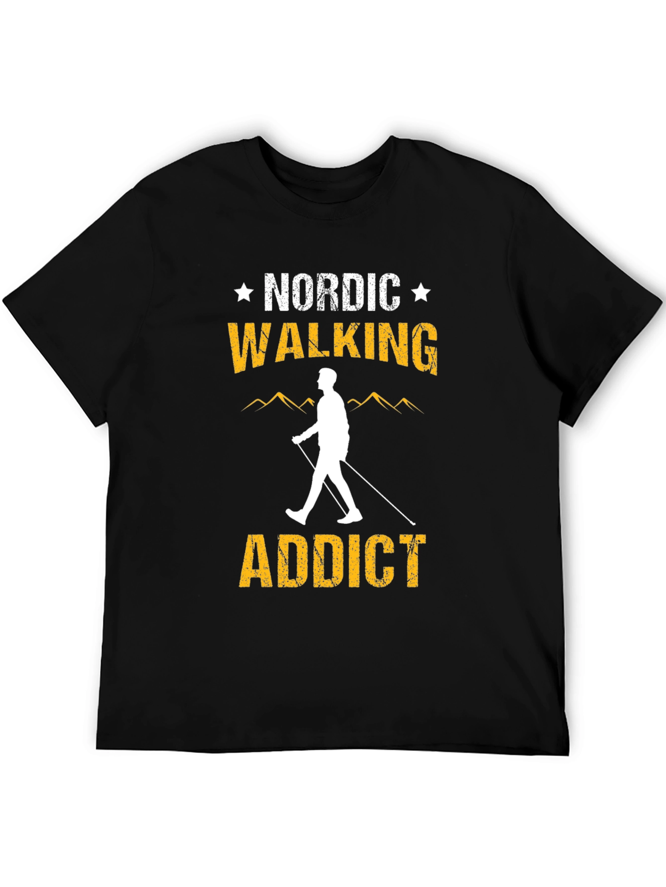 Nordic Walking Addict Black T-Shirt