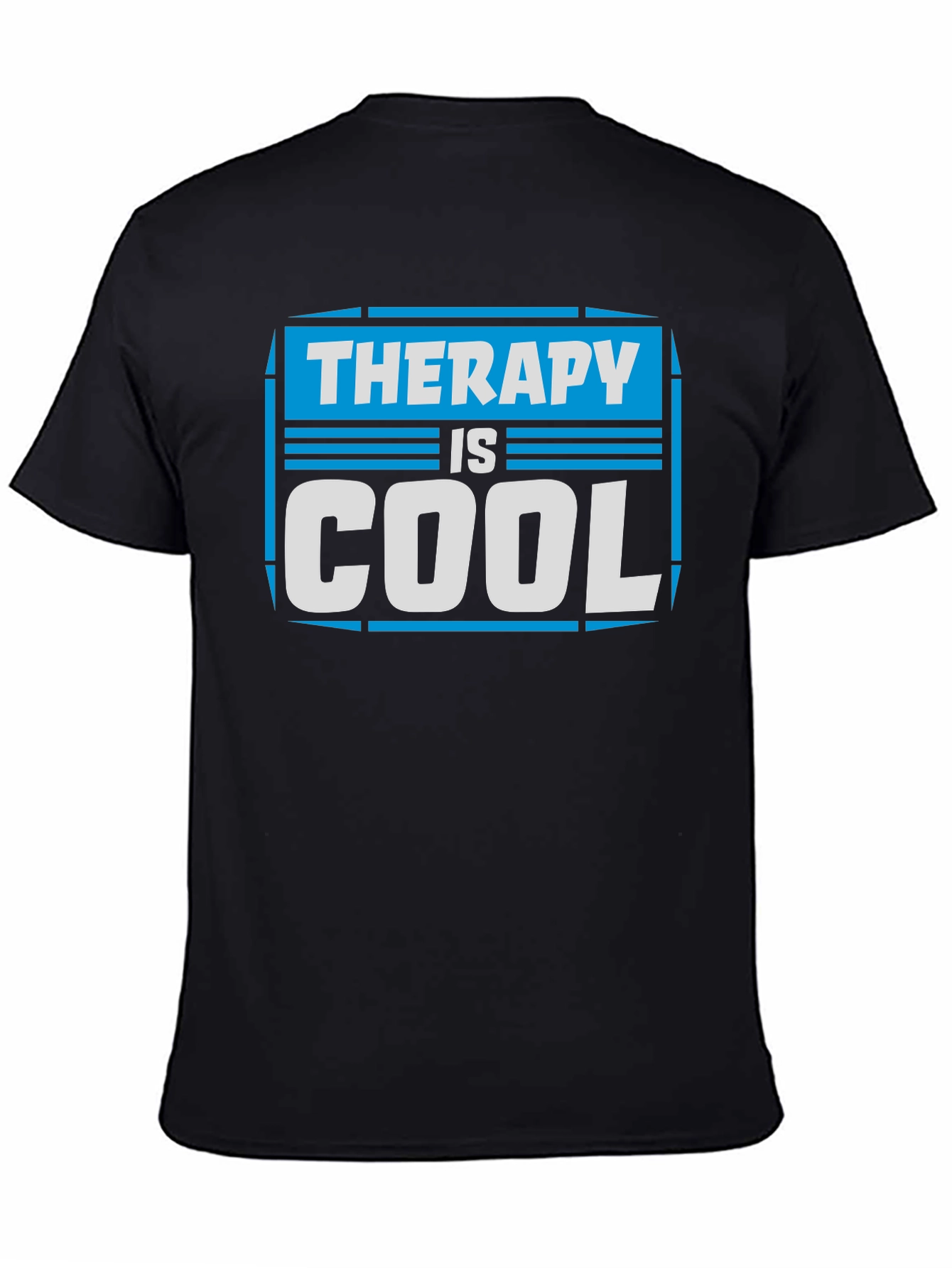 Therapy Is Cool Graphic Tee - Unisex Black T-Shirt