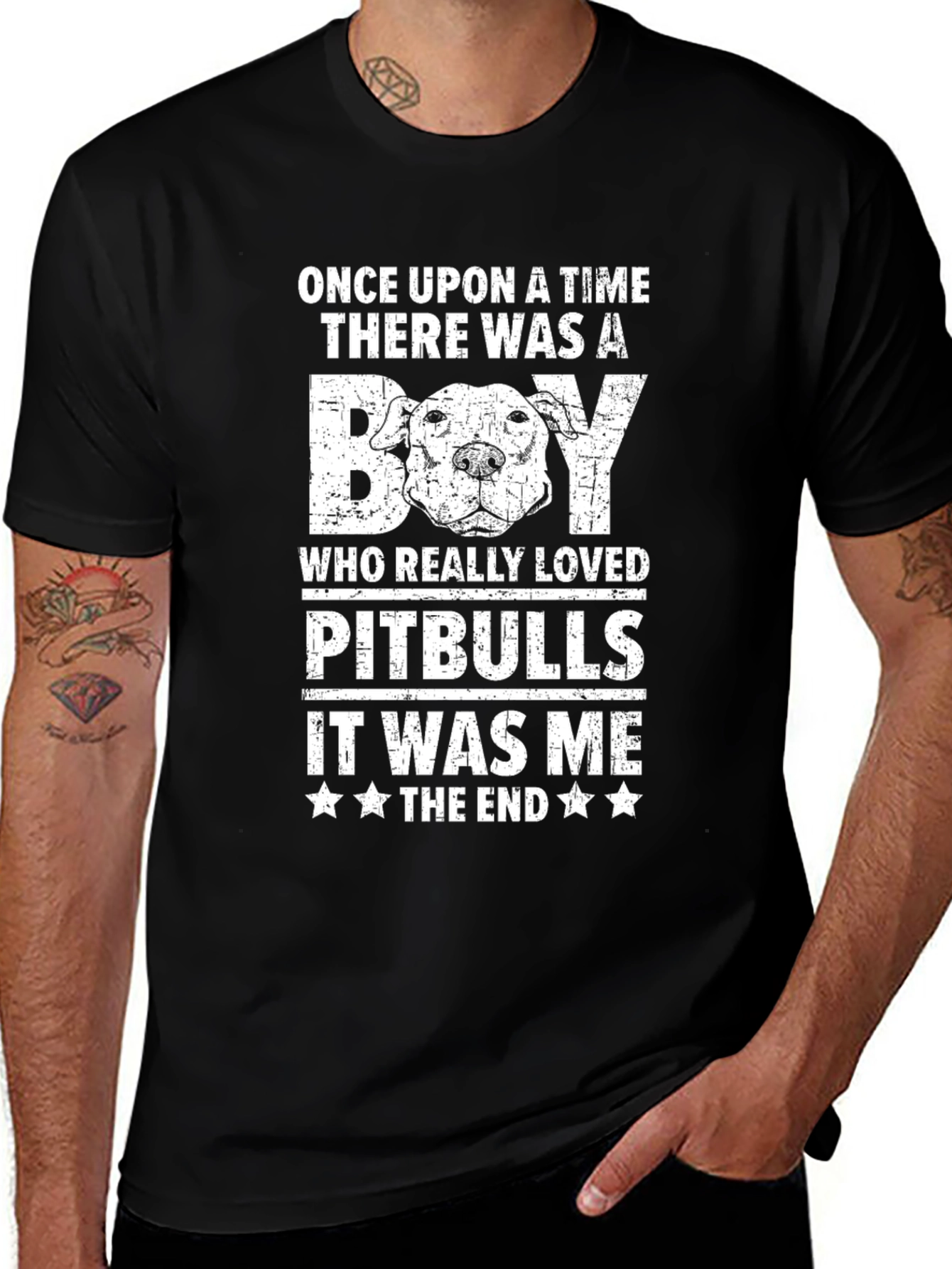 Boy Who Loved Pitbulls Graphic T-Shirt