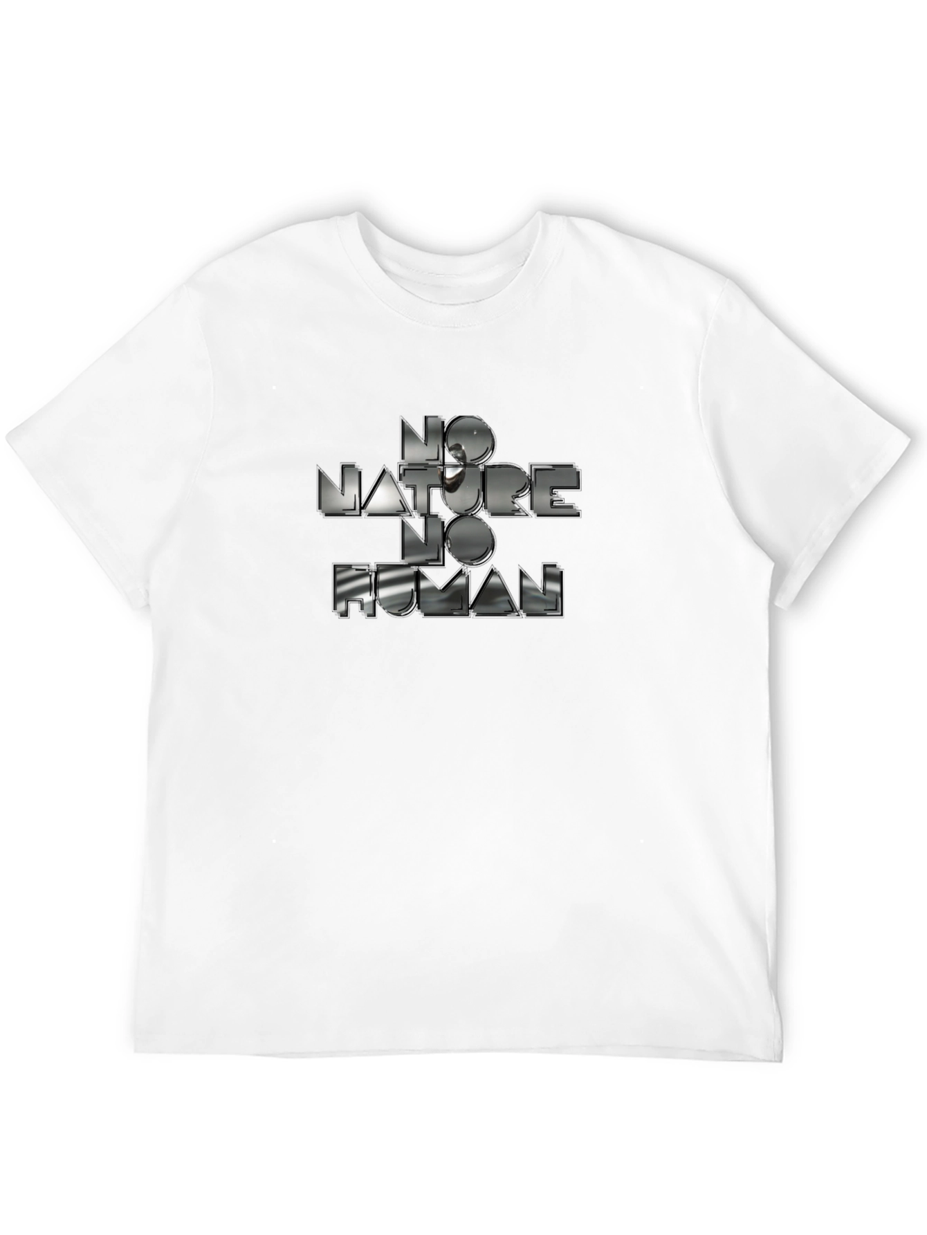 No Nature No Human Graphic Tee - Black