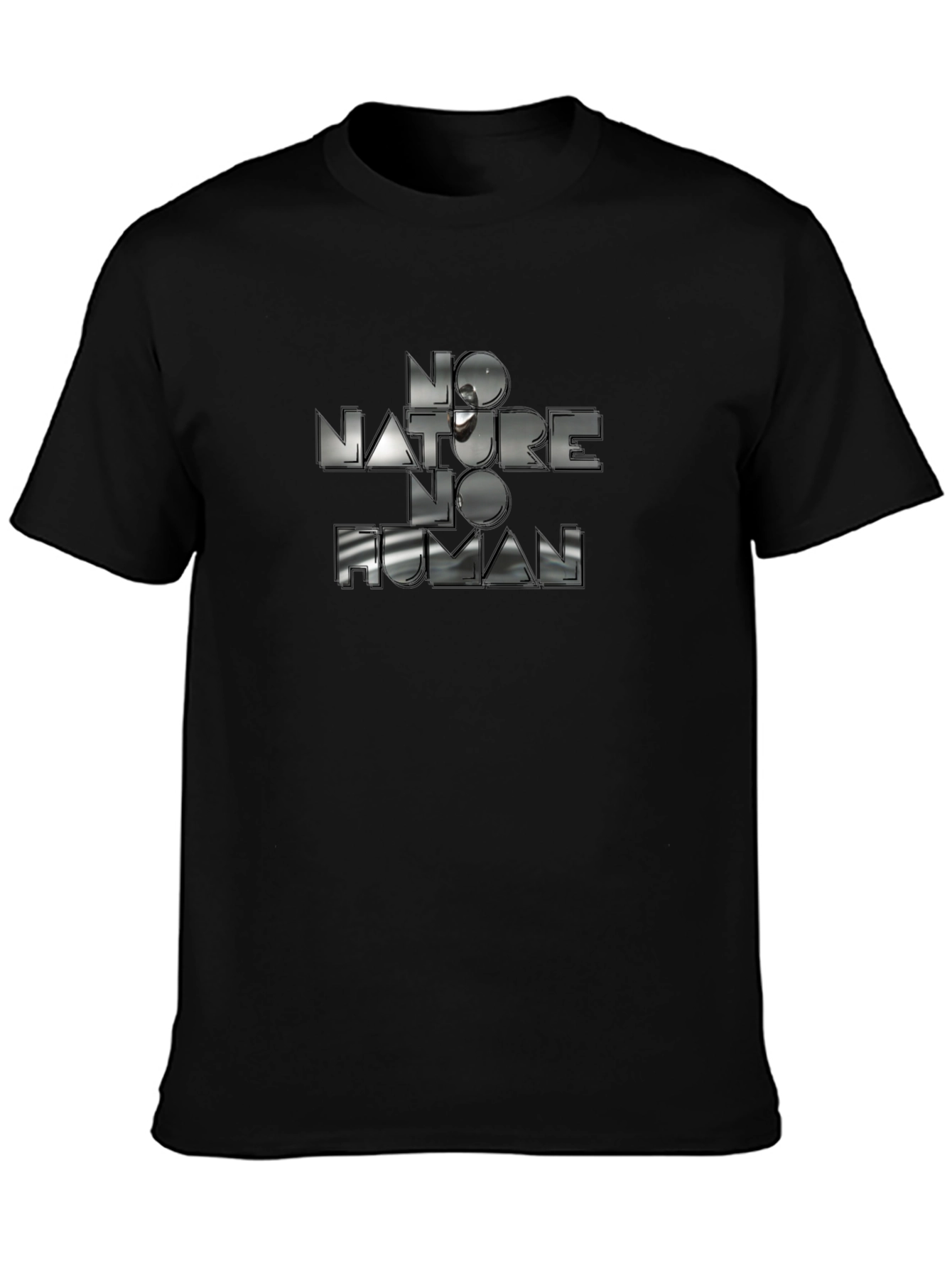 No Nature No Human Graphic Tee - Black