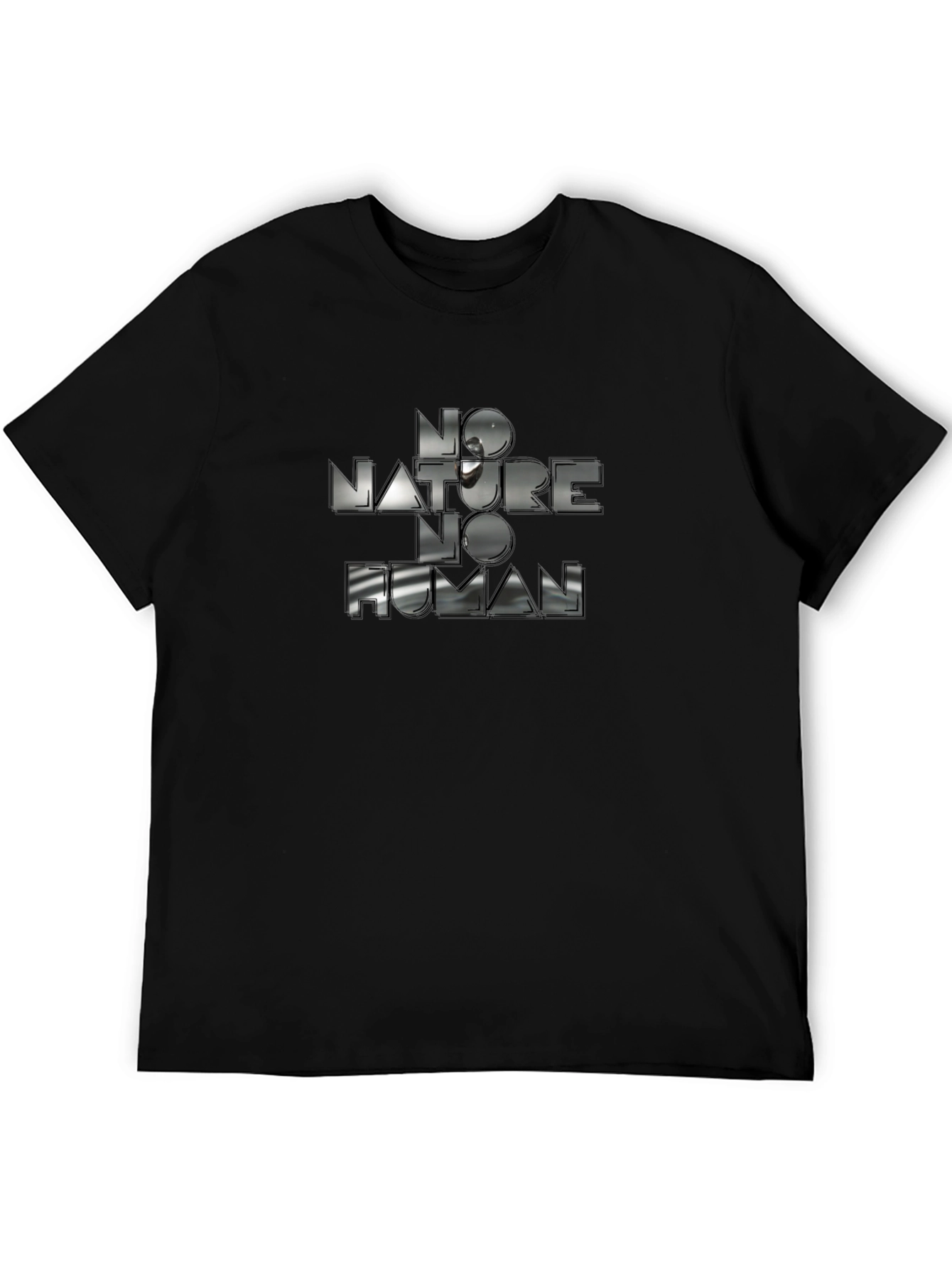 No Nature No Human Graphic Tee - Black
