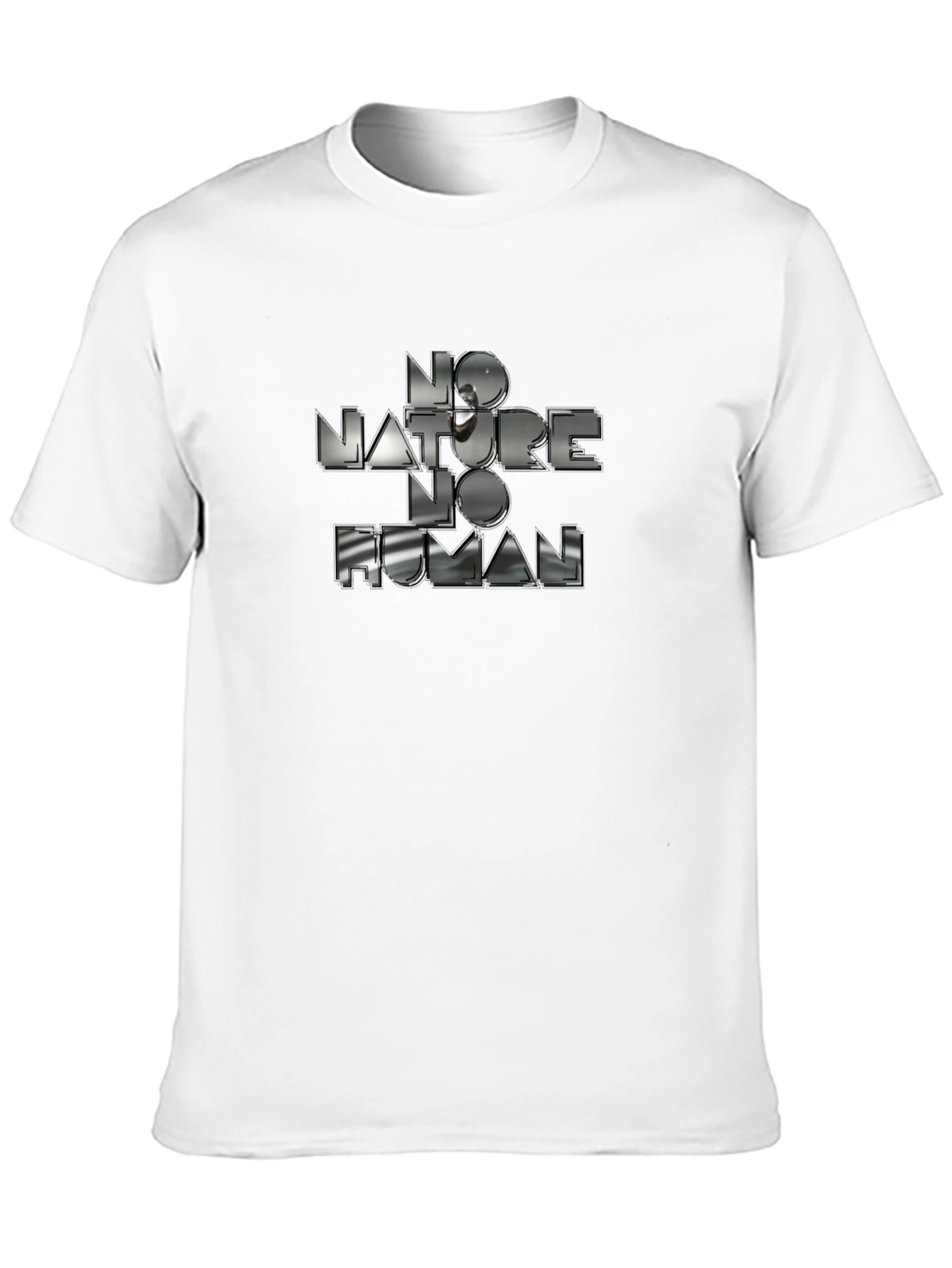 No Nature No Human Graphic Tee - Black