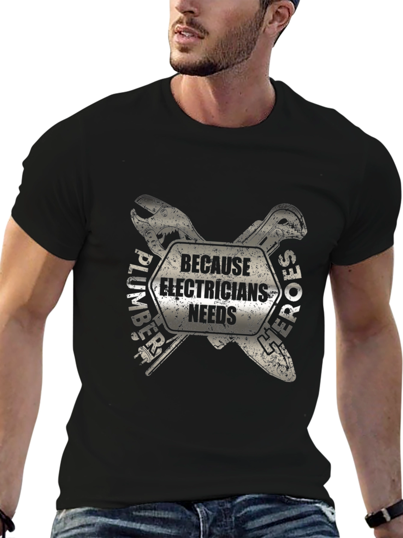 Electrician Hero T-Shirt - Plumber Support Tee