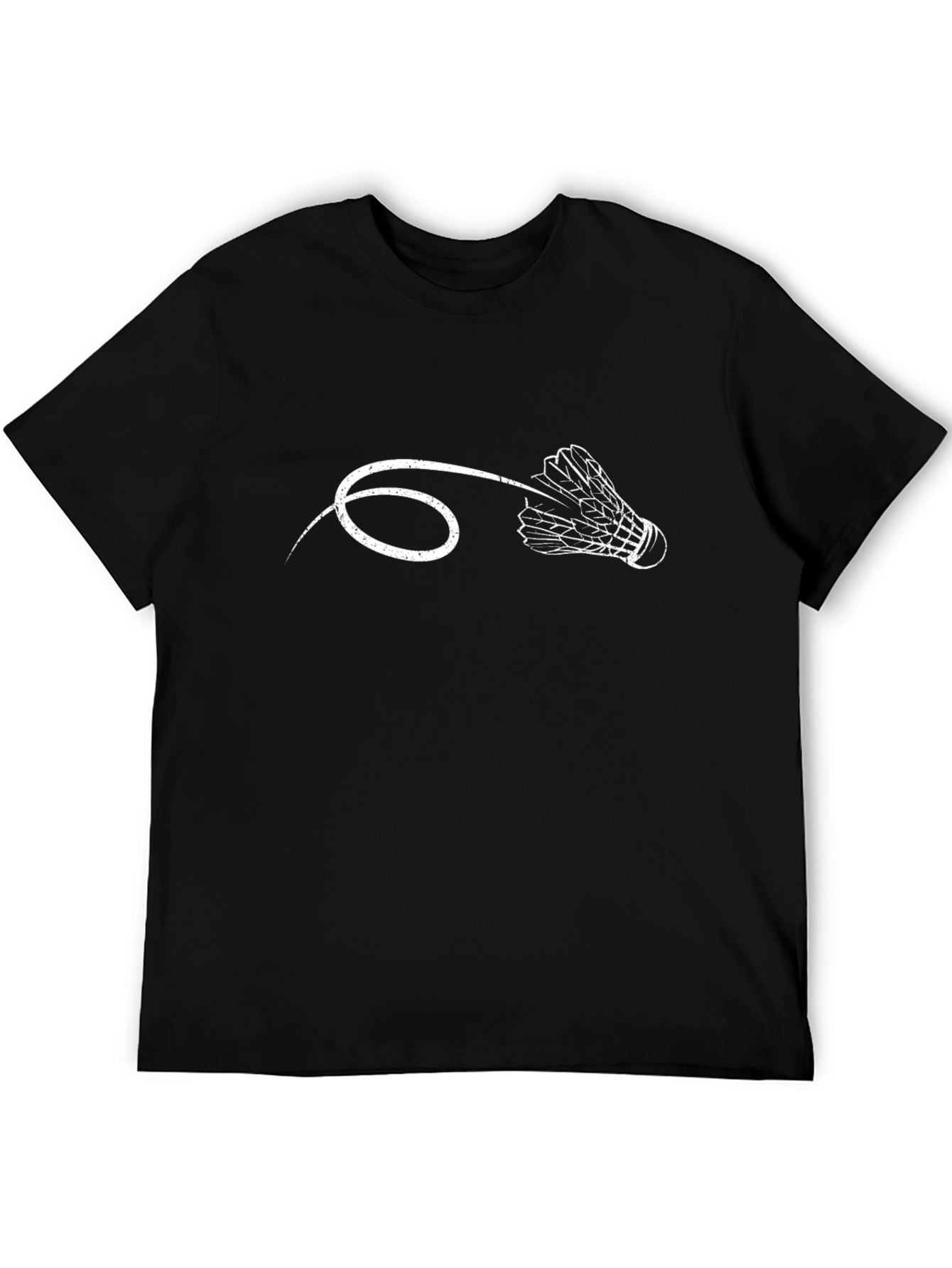 Badminton Shuttlecock Graphic Tee - Black