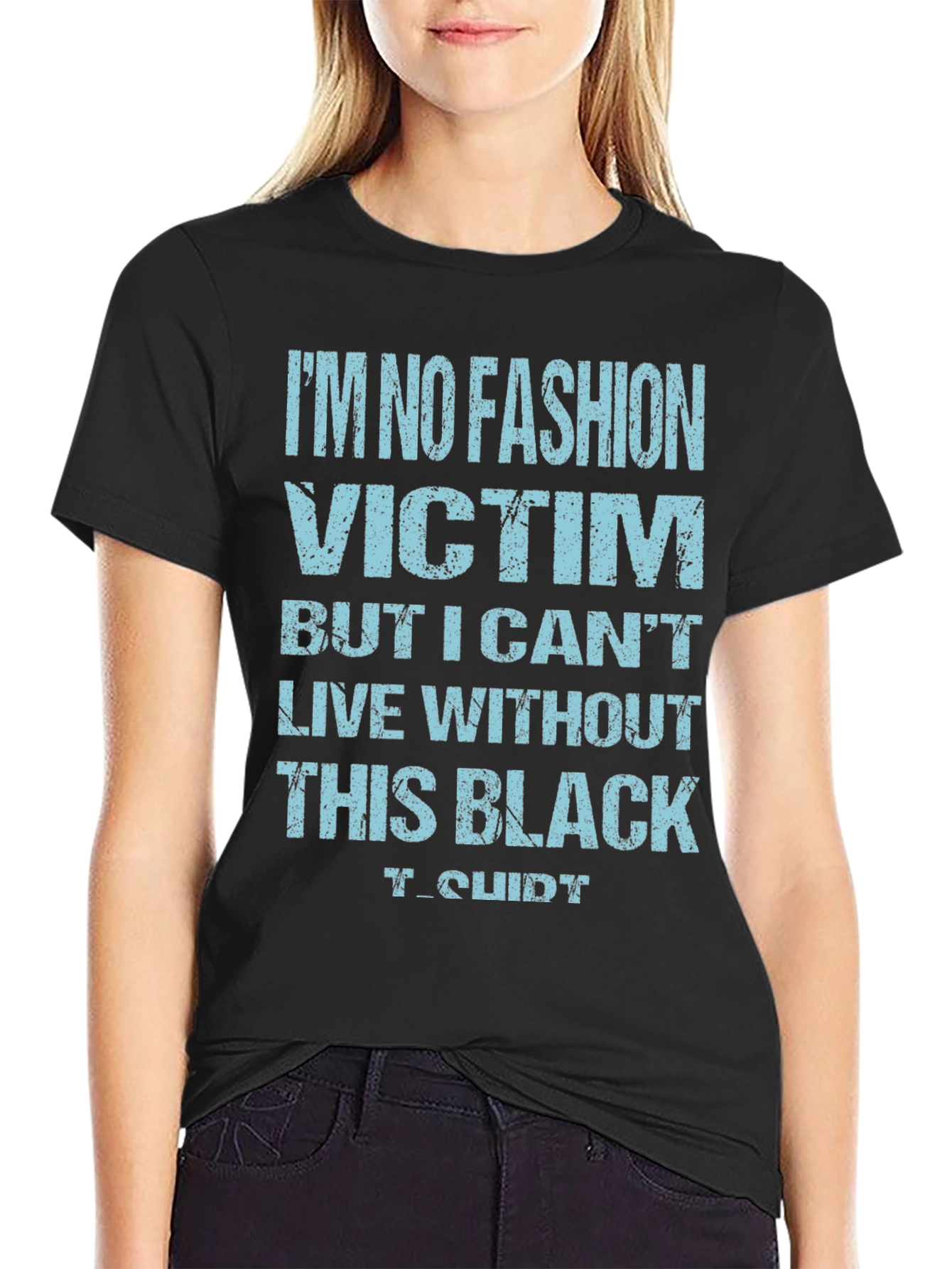 Funny No Fashion Victim Black T-Shirt