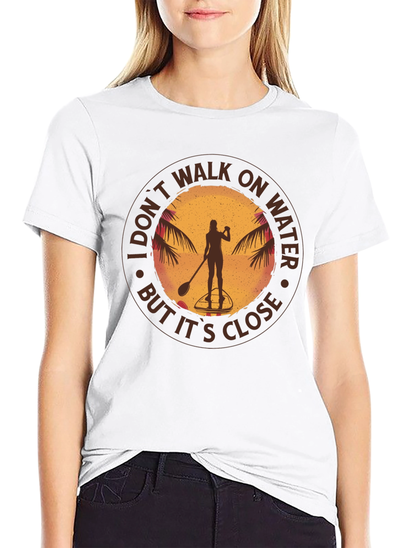 Paddleboard Graphic Tee - I Dont Walk on Water