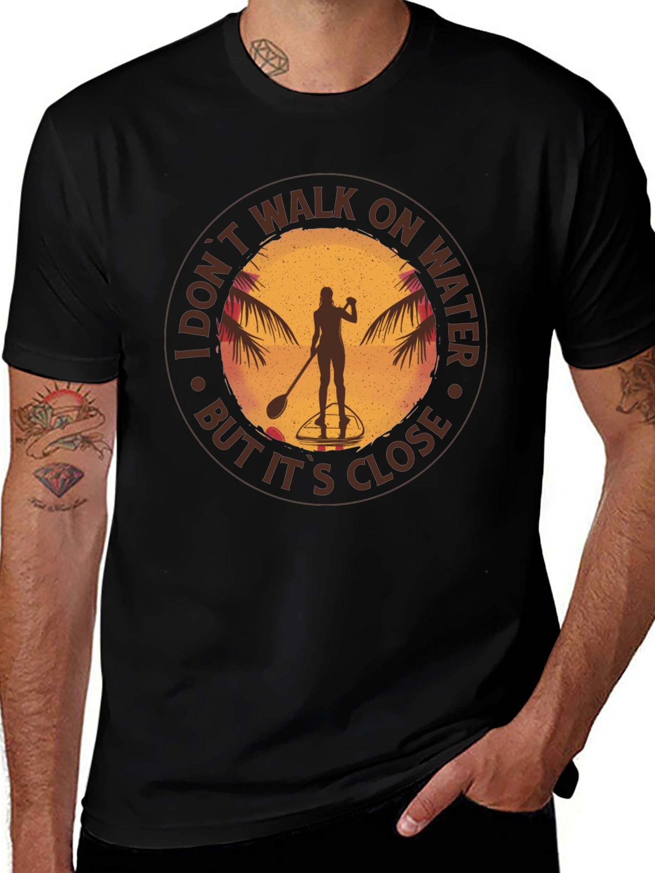 Paddleboard Graphic Tee - I Dont Walk on Water