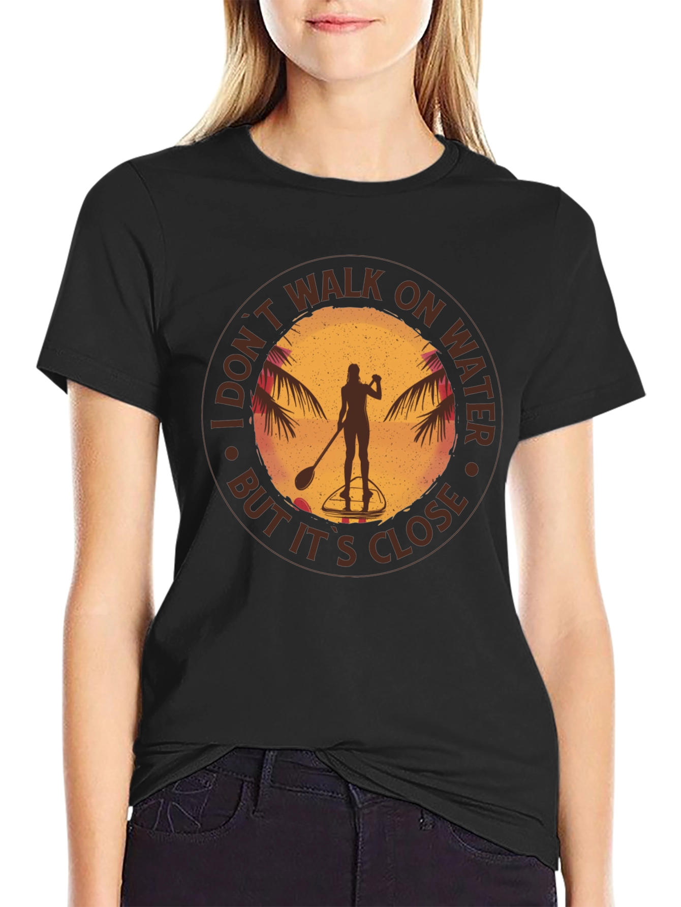 Paddleboard Graphic Tee - I Dont Walk on Water