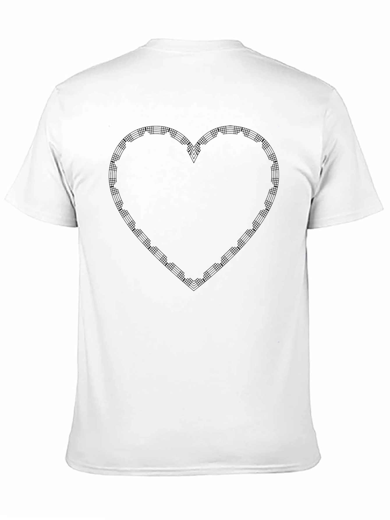 Heart Grid Black T-Shirt