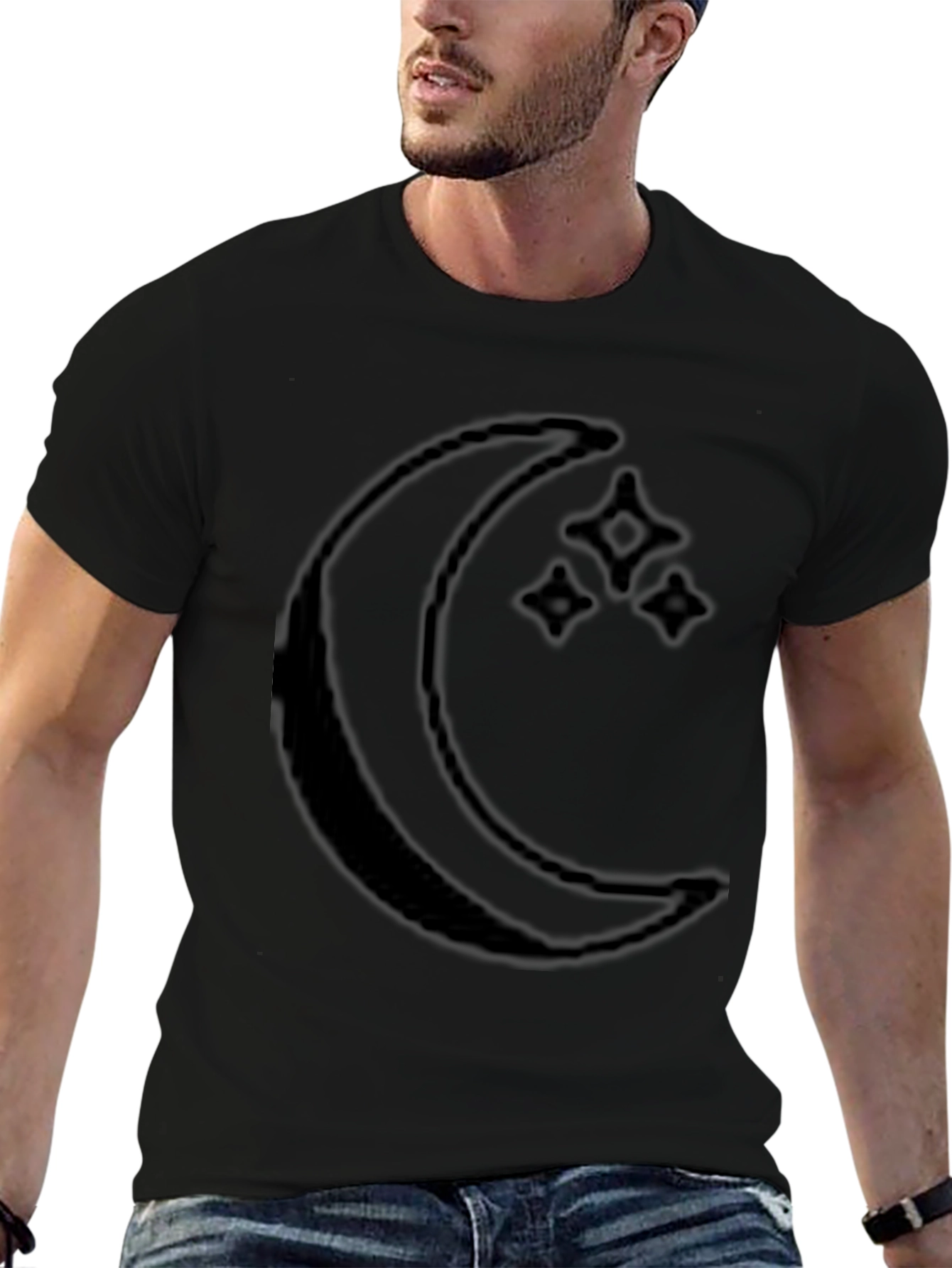 Mystic Moon Graphic Tee - Mens Black T-Shirt