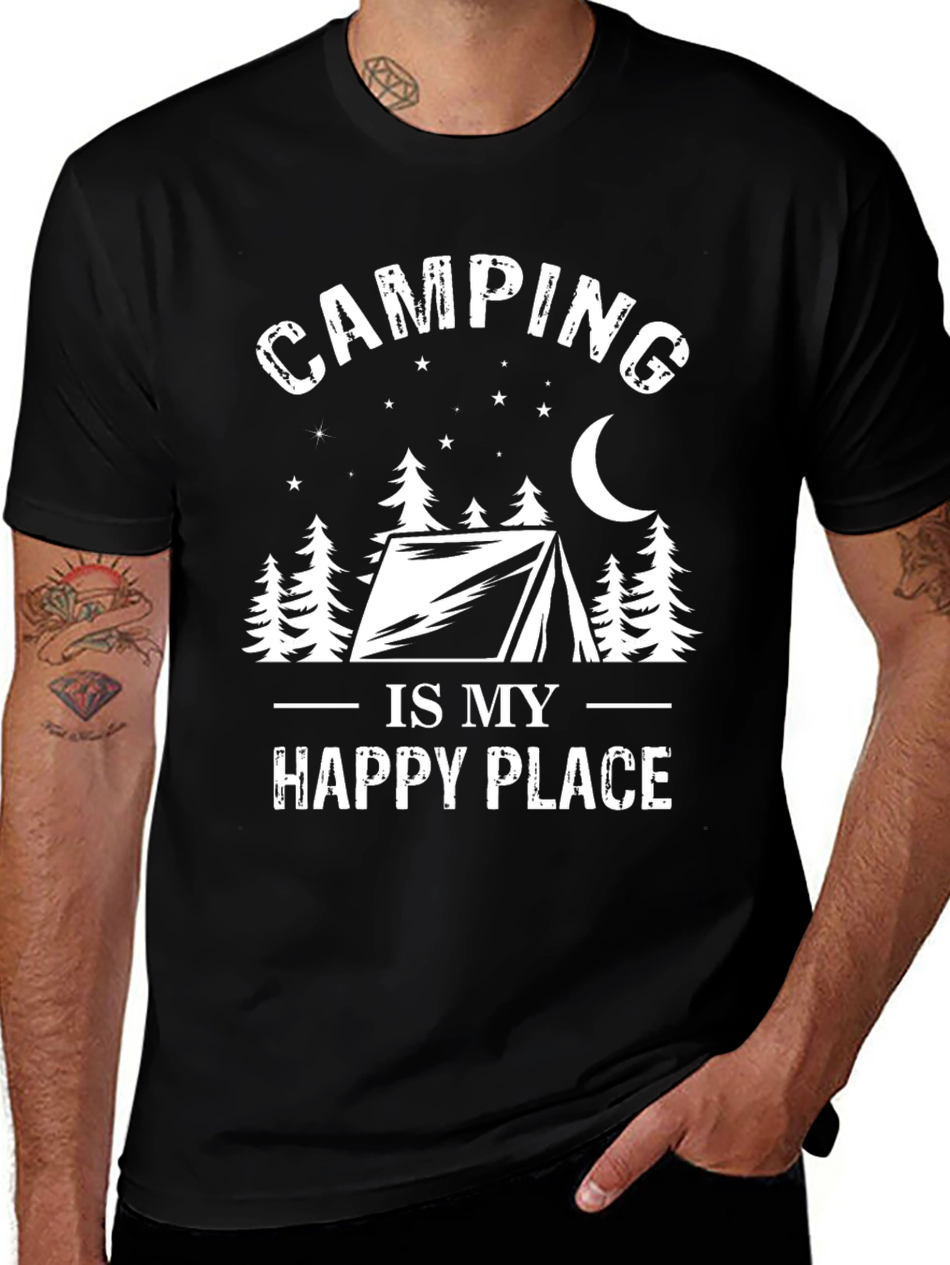 Camping Is My Happy Place Graphic Tee