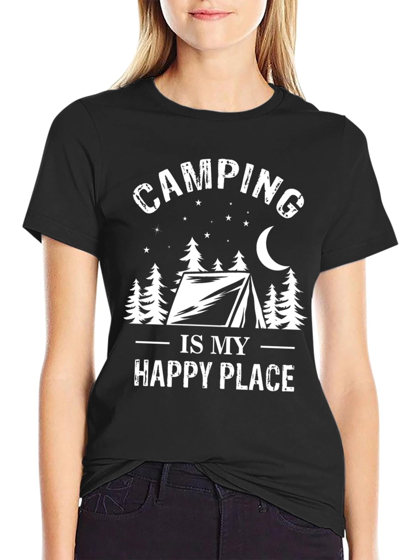 Camping Is My Happy Place Graphic Tee