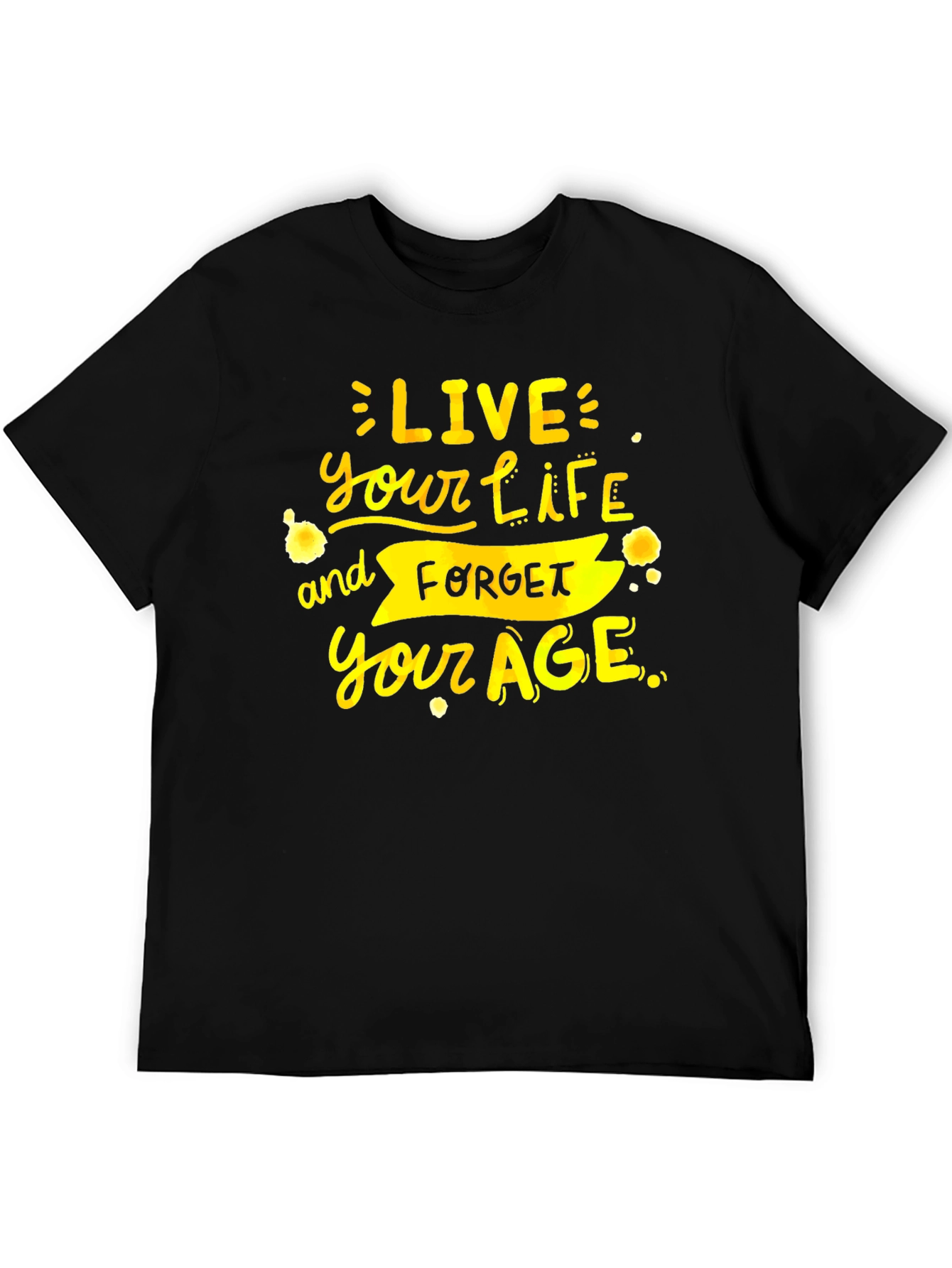 Live Your Life Graphic Tee - Black T-Shirt