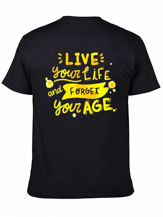 Live Your Life Graphic Tee - Black T-Shirt