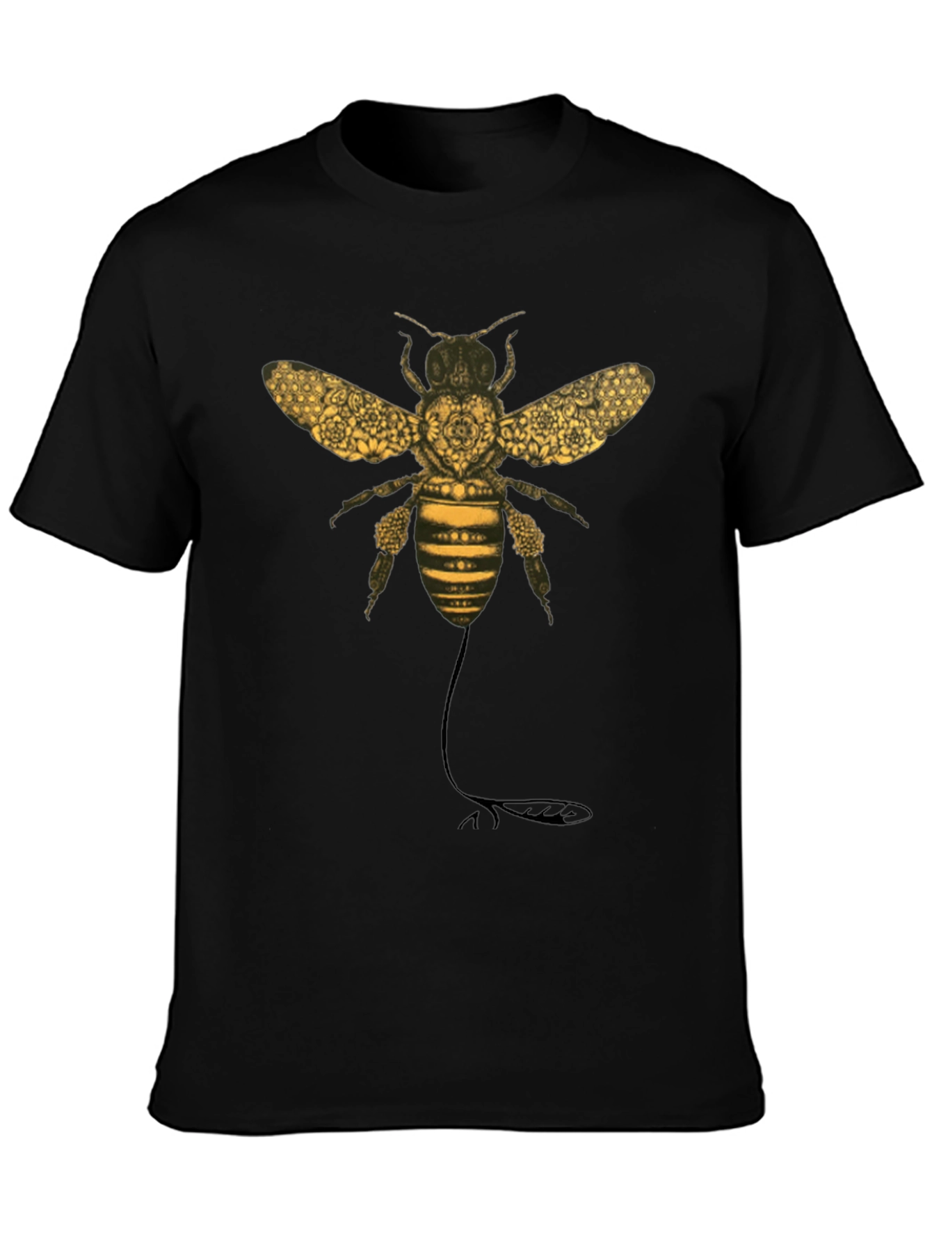 Bee Graphic T-Shirt - Black Cotton Blend