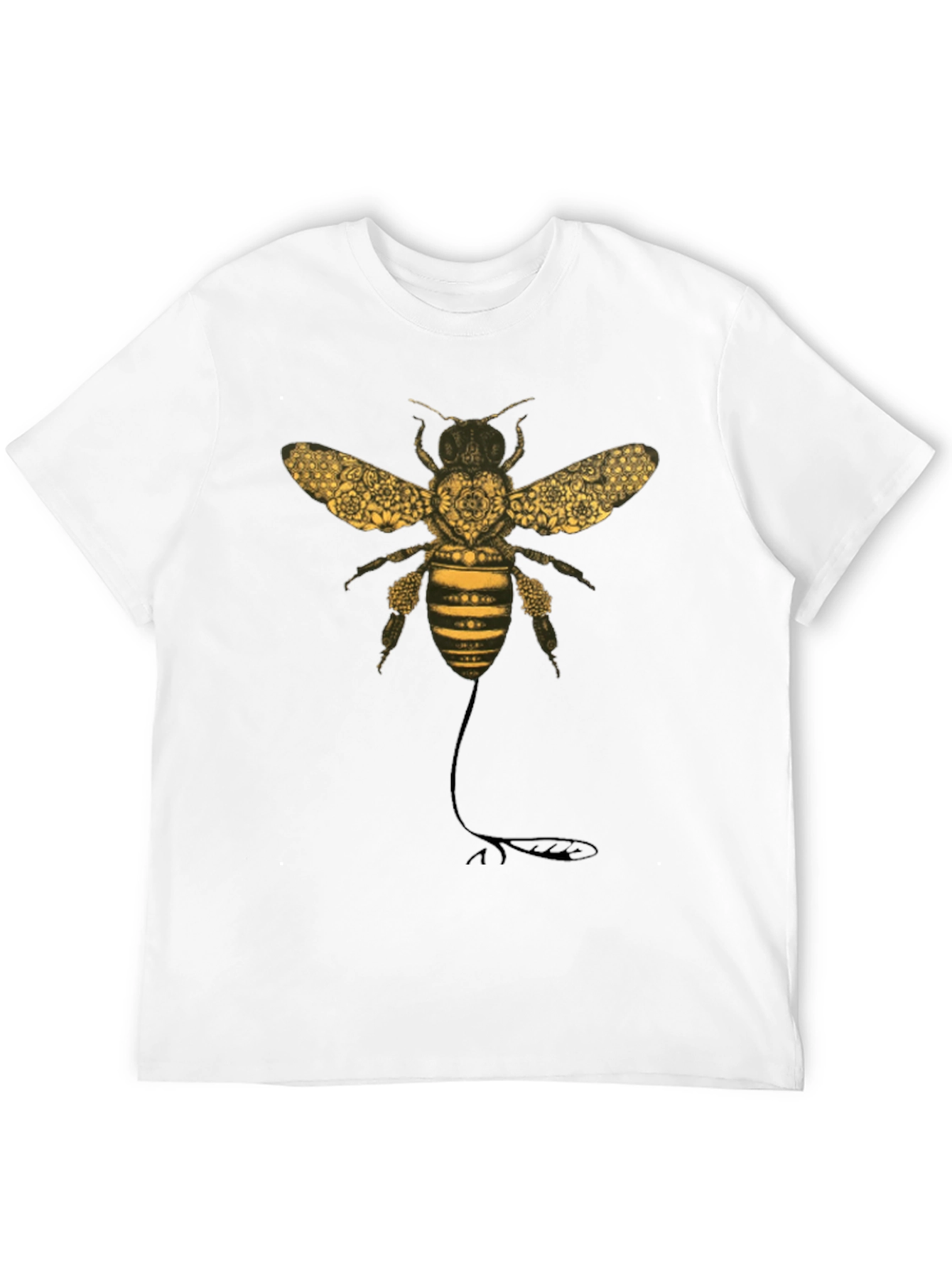 Bee Graphic T-Shirt - Black Cotton Blend