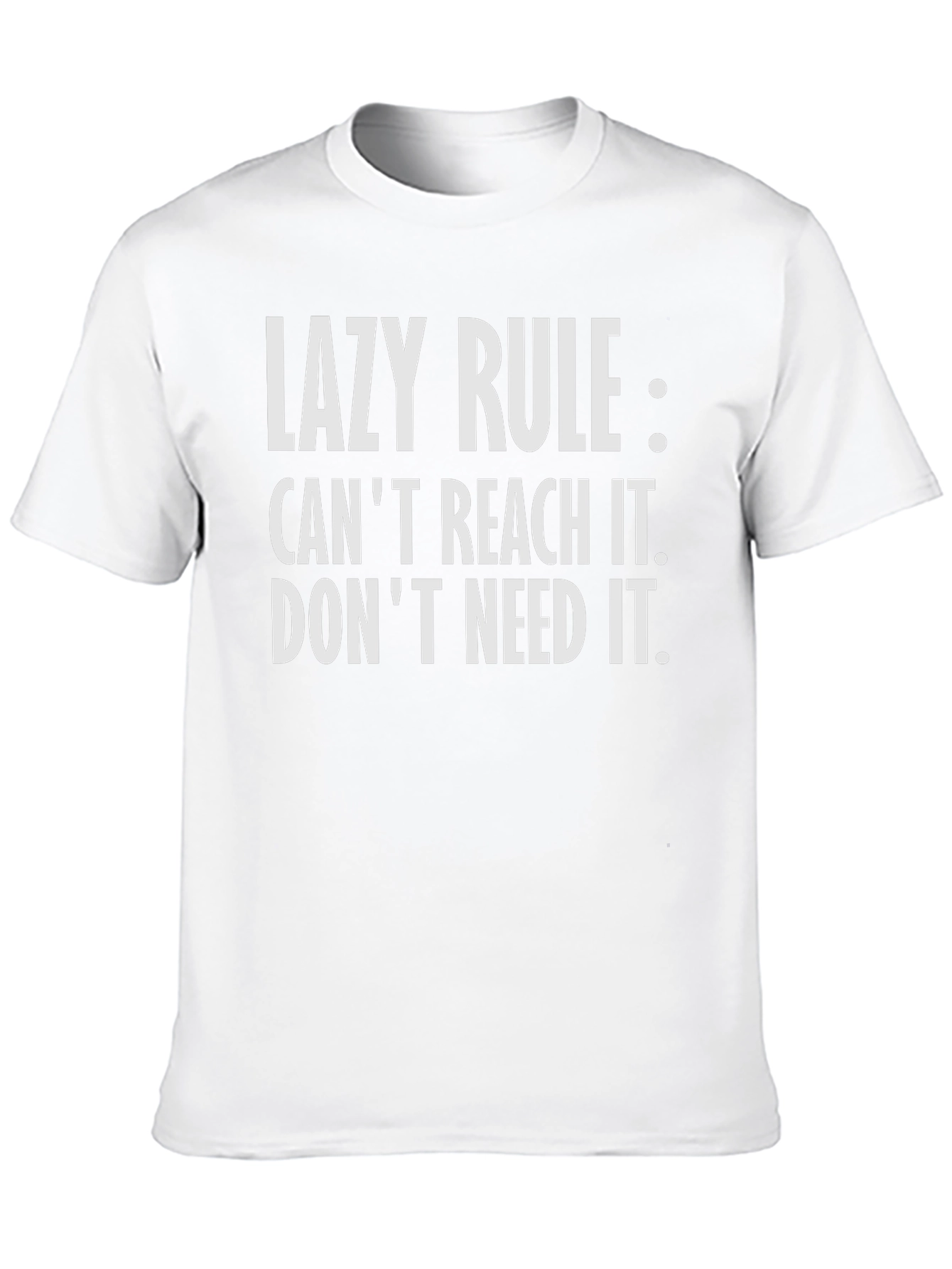 Lazy Rule Graphic Tee - Funny Sarcastic Slogan T-Shirt