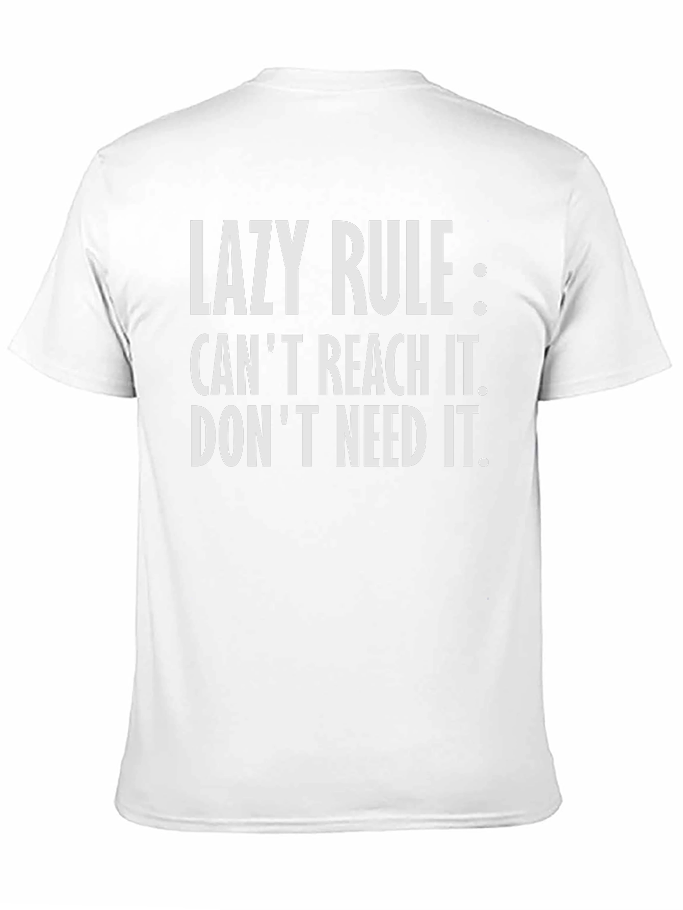 Lazy Rule Graphic Tee - Funny Sarcastic Slogan T-Shirt
