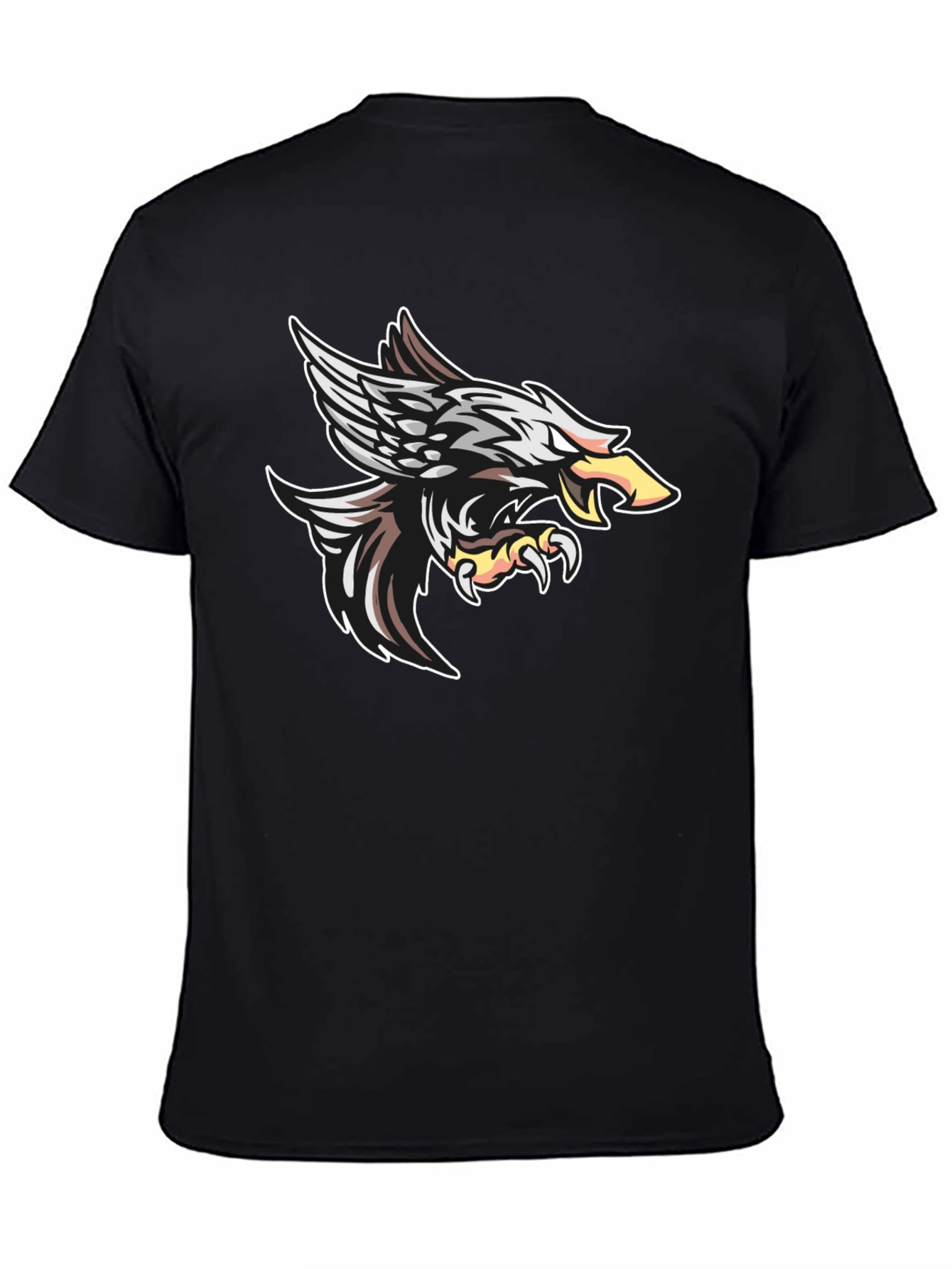 Black Eagle Graphic Tee - Fierce Bird Design