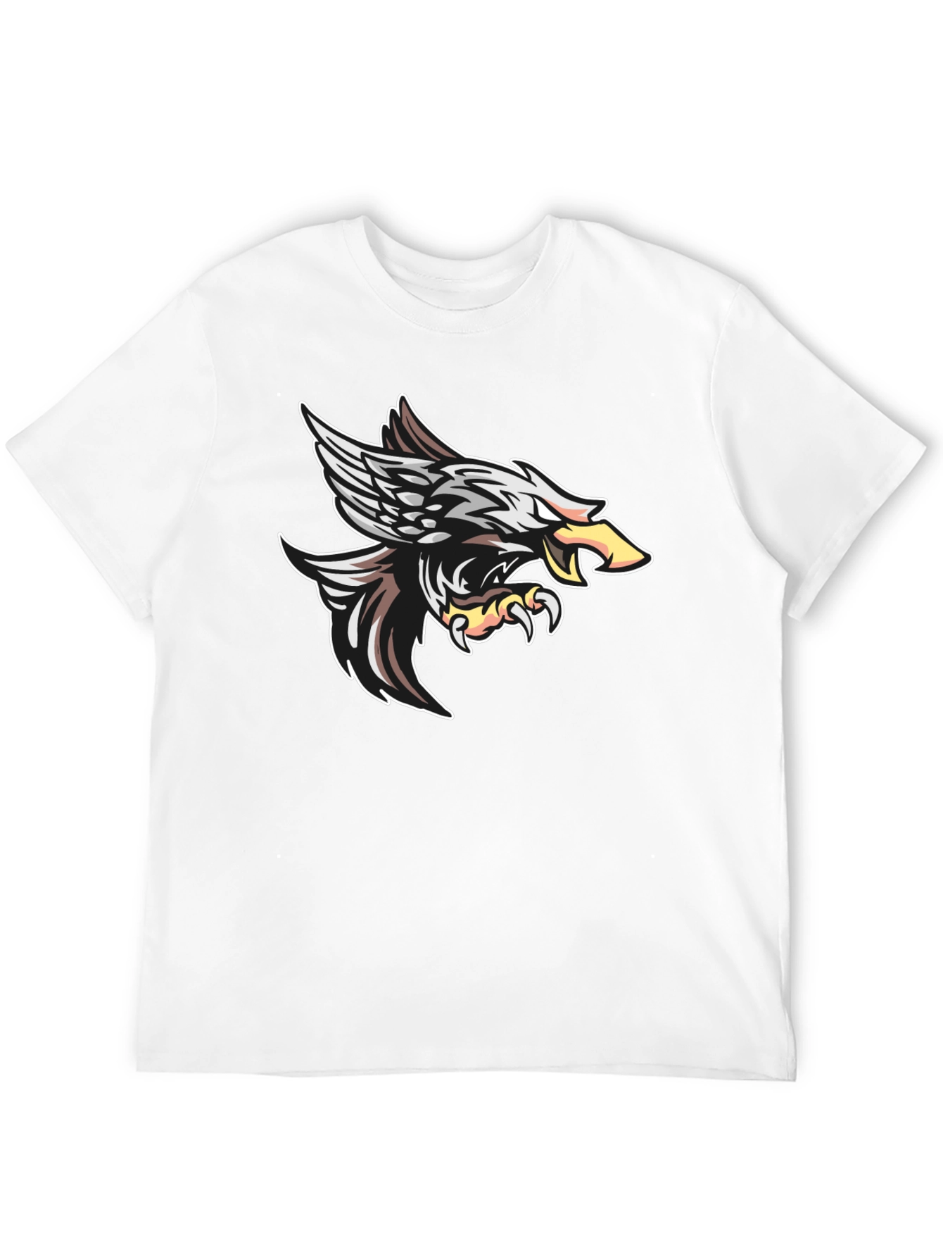 Black Eagle Graphic Tee - Fierce Bird Design