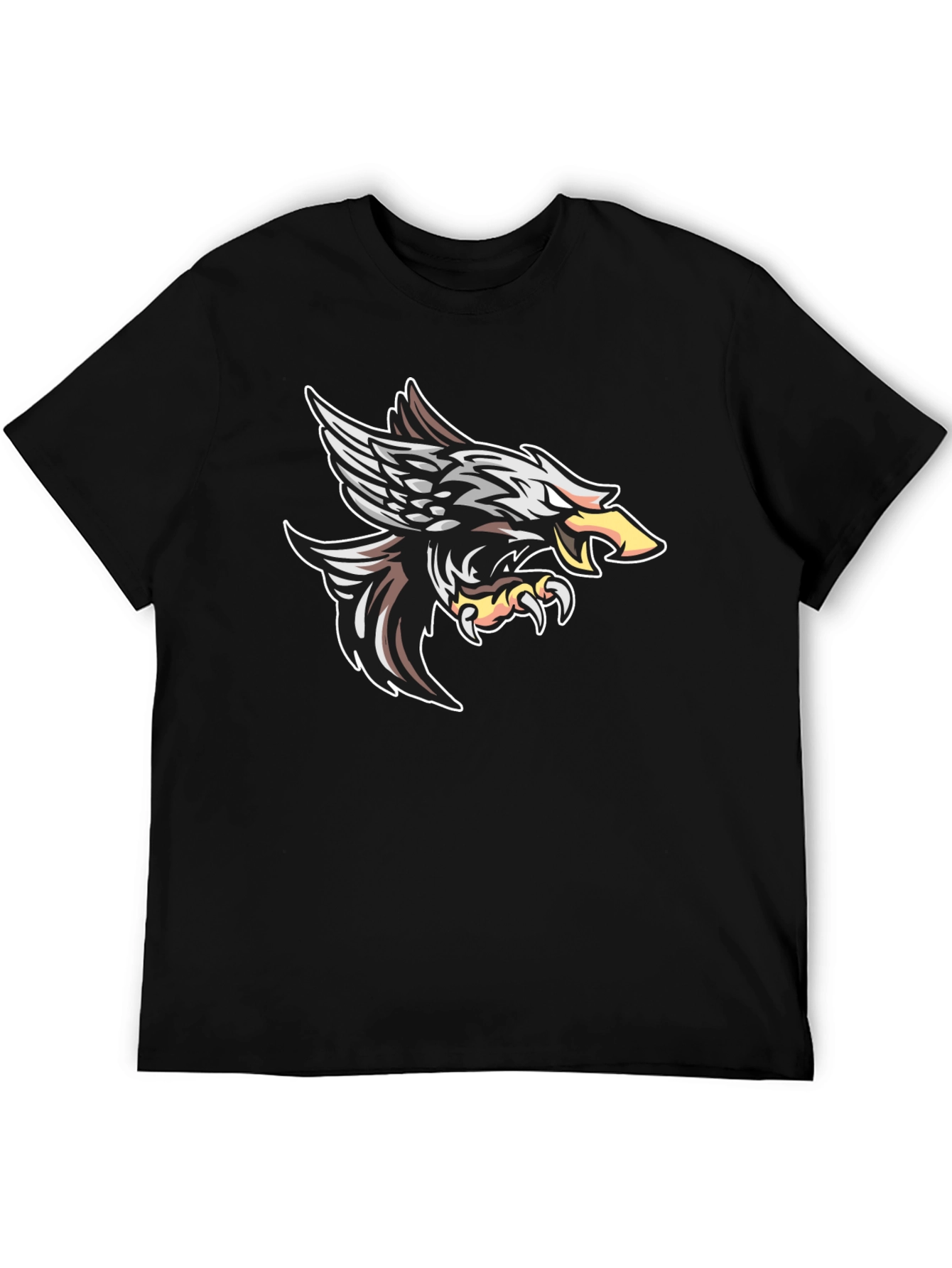 Black Eagle Graphic Tee - Fierce Bird Design