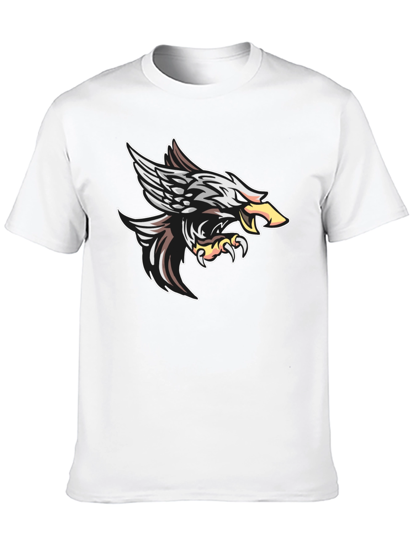 Black Eagle Graphic Tee - Fierce Bird Design