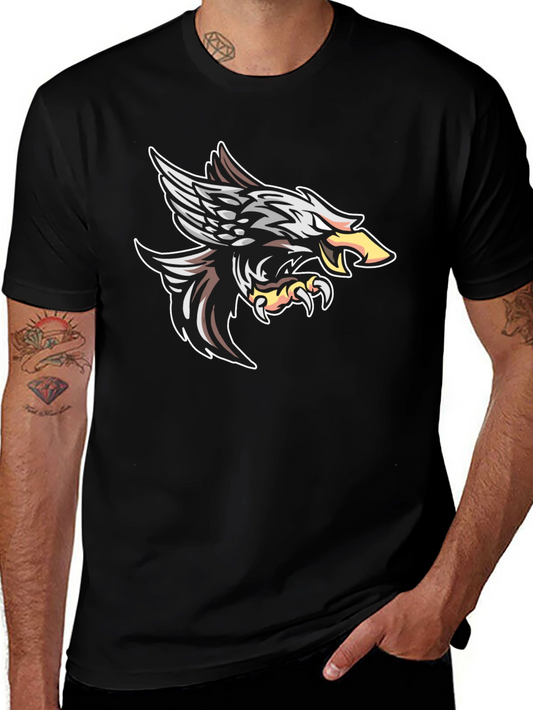 Black Eagle Graphic Tee - Fierce Bird Design