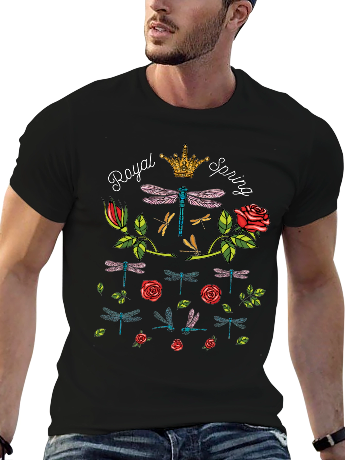 Royal Spring Dragonfly Graphic Tee