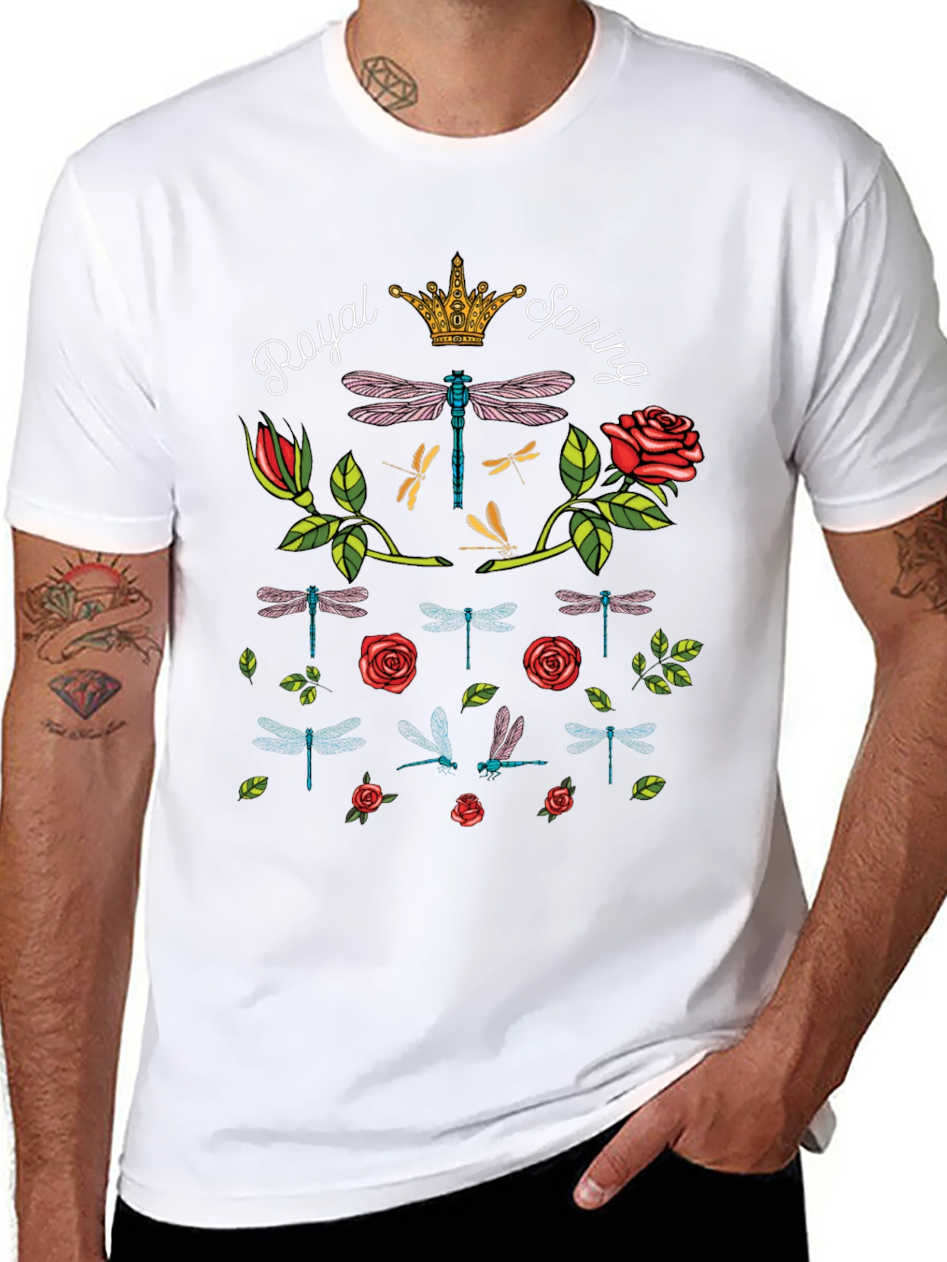 Royal Spring Dragonfly Graphic Tee