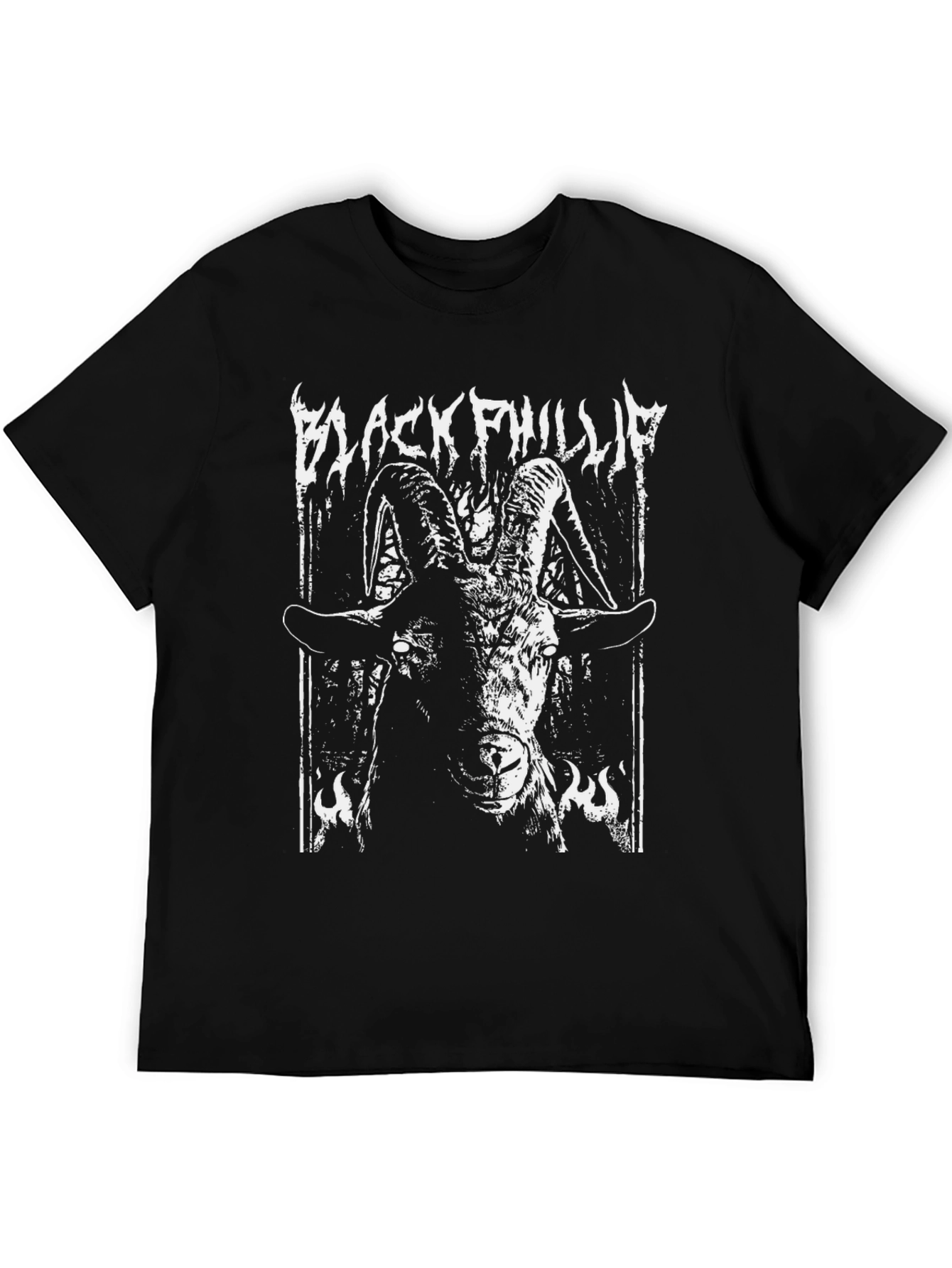 Black Phillip Graphic Tee - Occult Goat Design