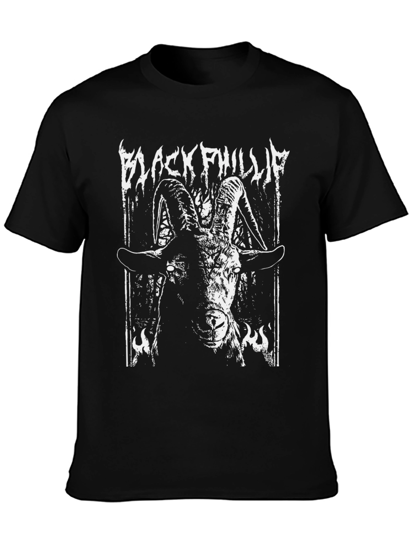Black Phillip Graphic Tee - Occult Goat Design