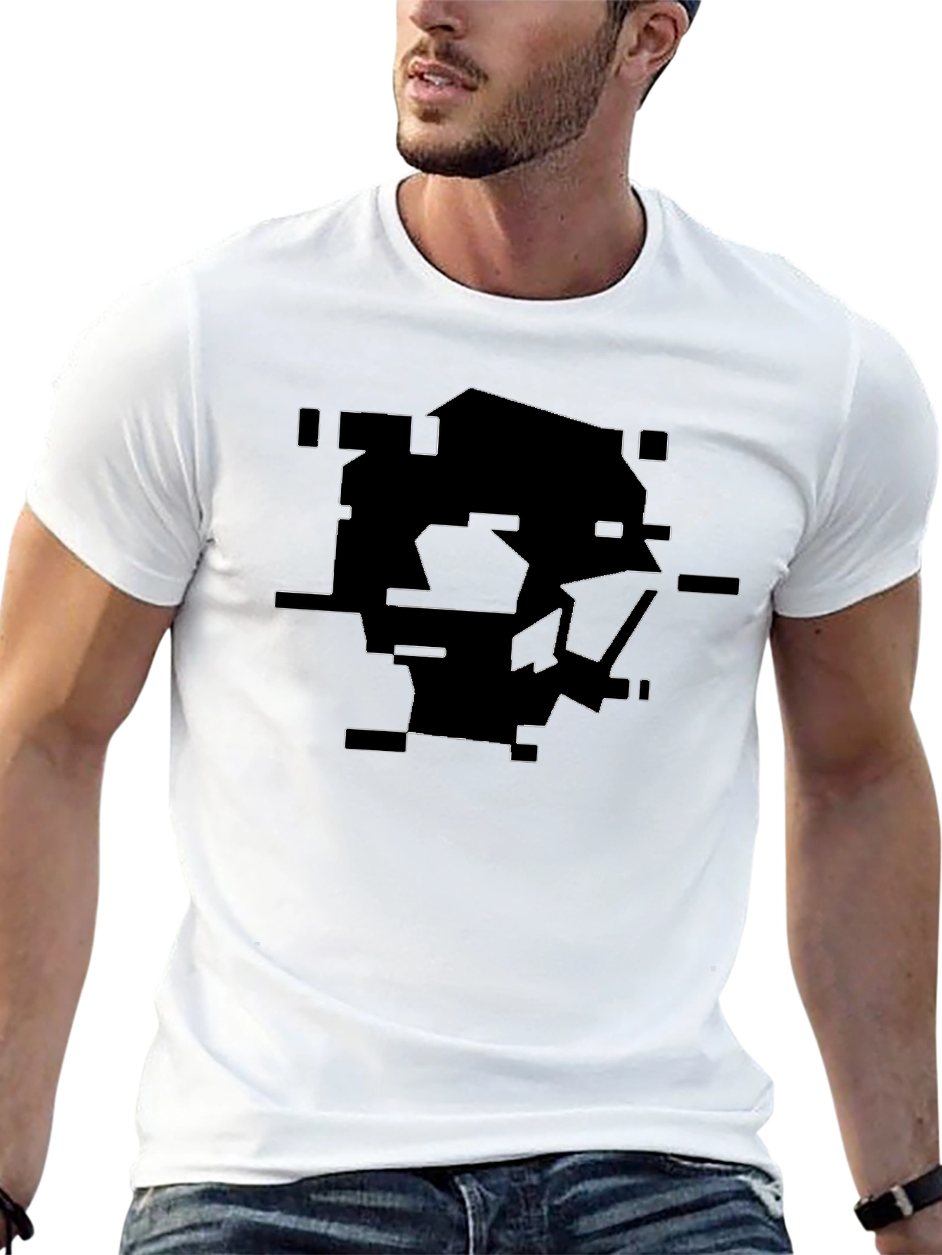 Abstract Graphic Black T-Shirt