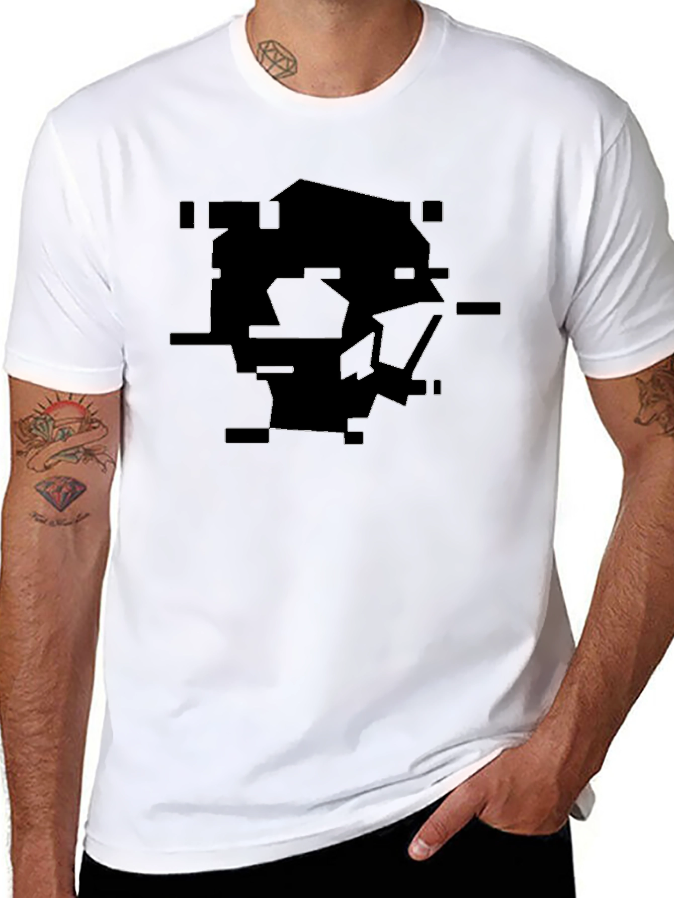 Abstract Graphic Black T-Shirt