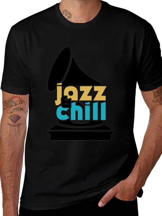 Jazz Chill Graphic Tee - Cool & Comfortable Black T-Shirt