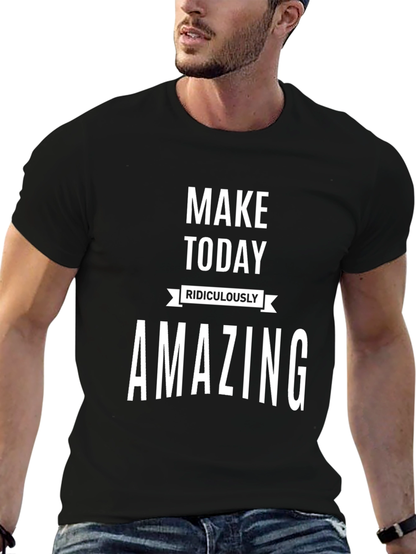 Make Today Amazing Black T-Shirt - Inspirational Tee