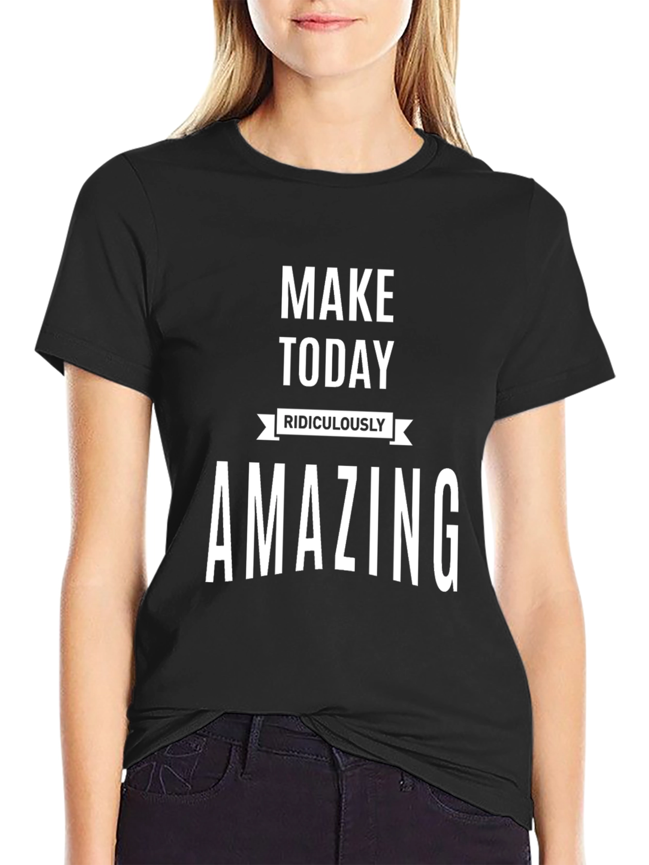 Make Today Amazing Black T-Shirt - Inspirational Tee