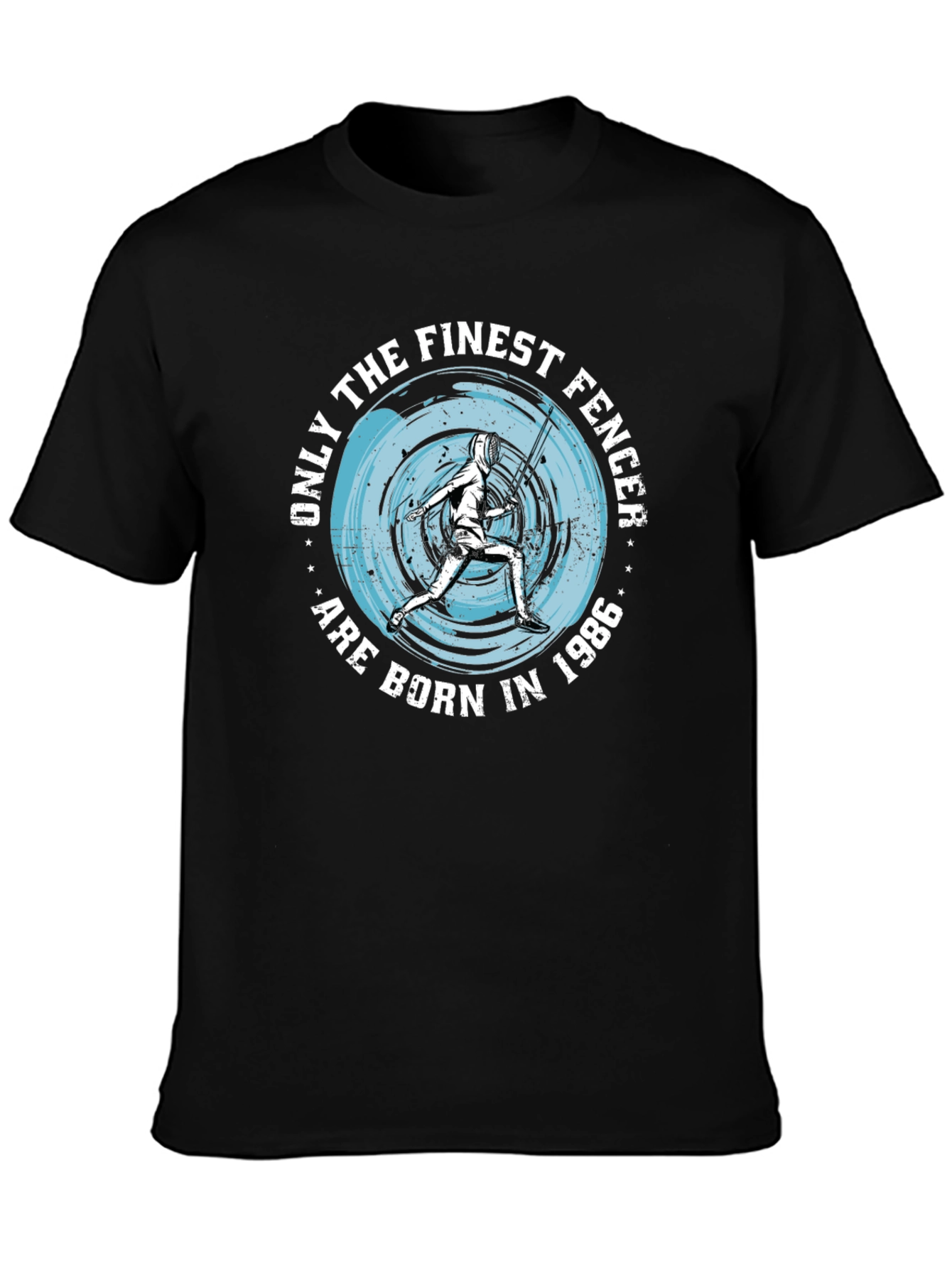 Finest Fencer Born in 1986 Black T-Shirt