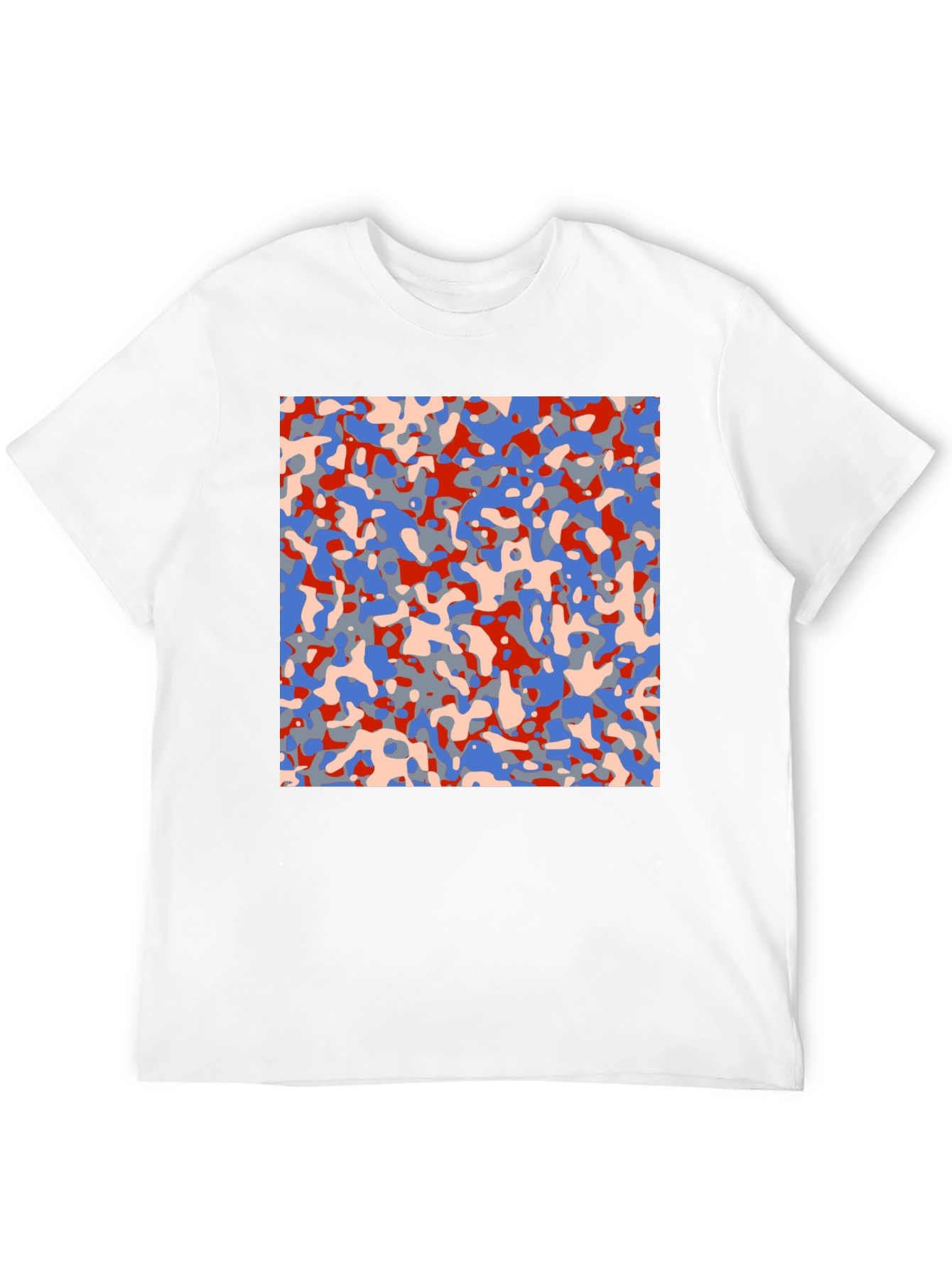 Abstract Camo Print Black T-Shirt