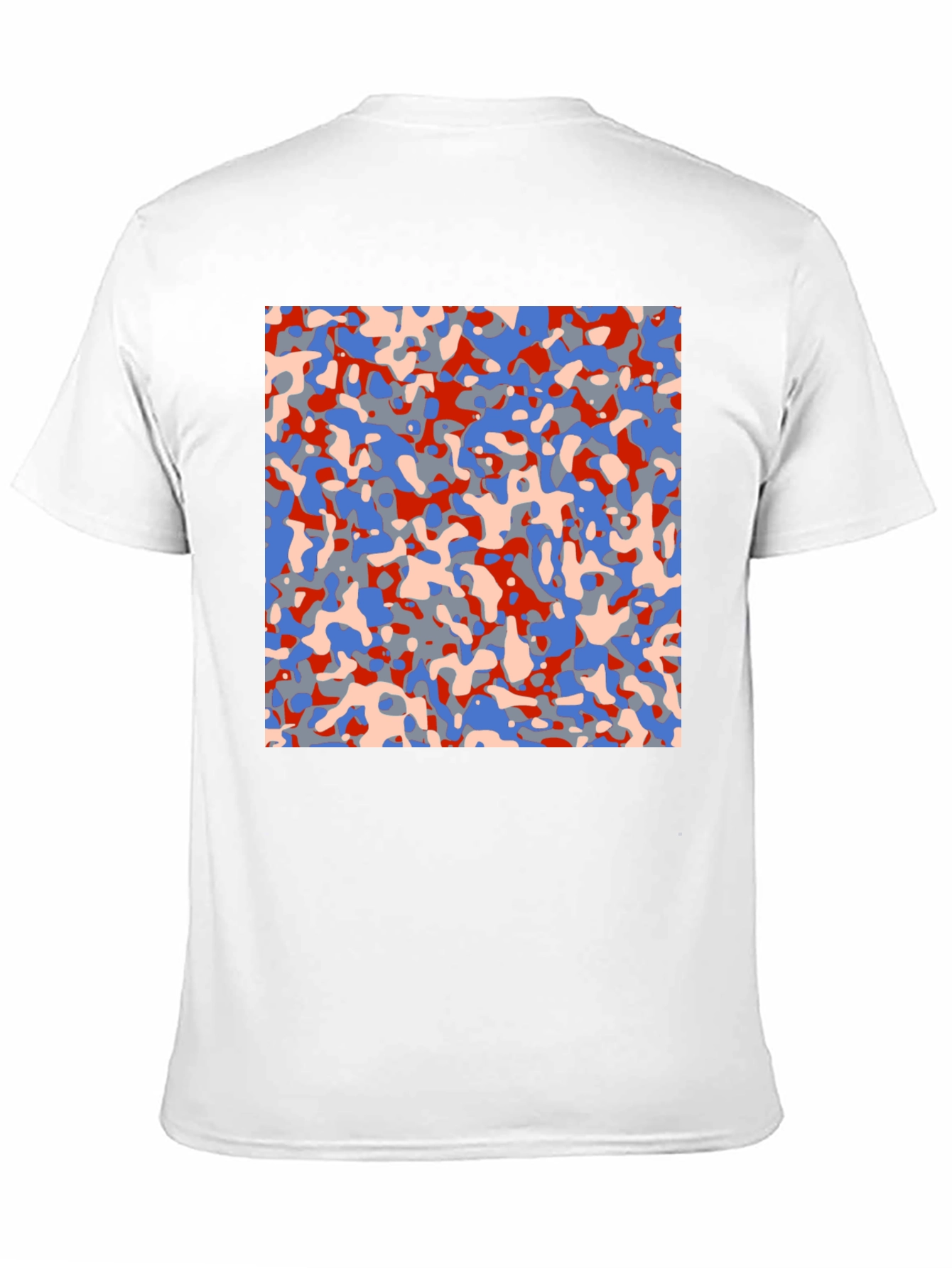 Abstract Camo Print Black T-Shirt