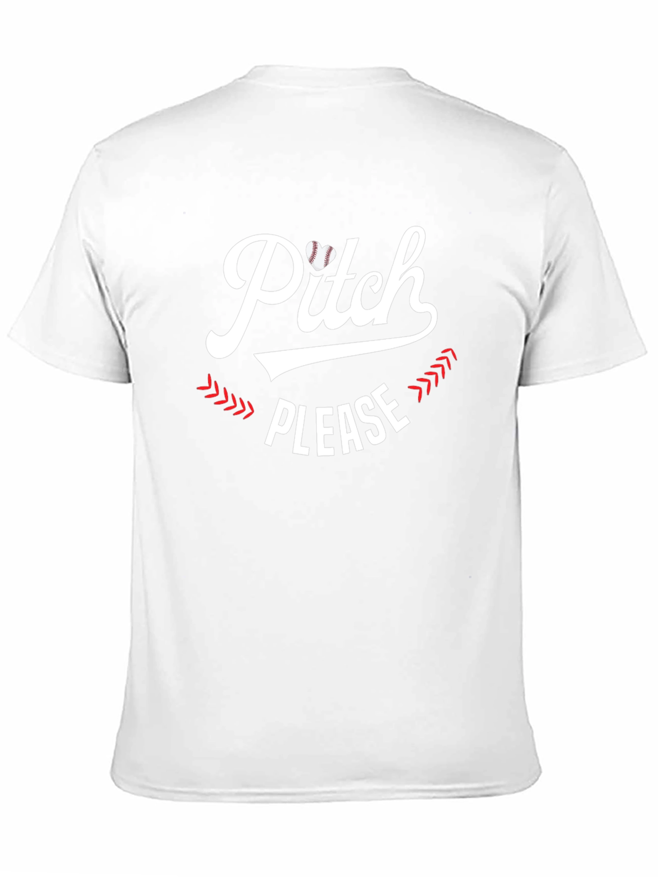 Pitch Please Baseball Heart Graphic Tee