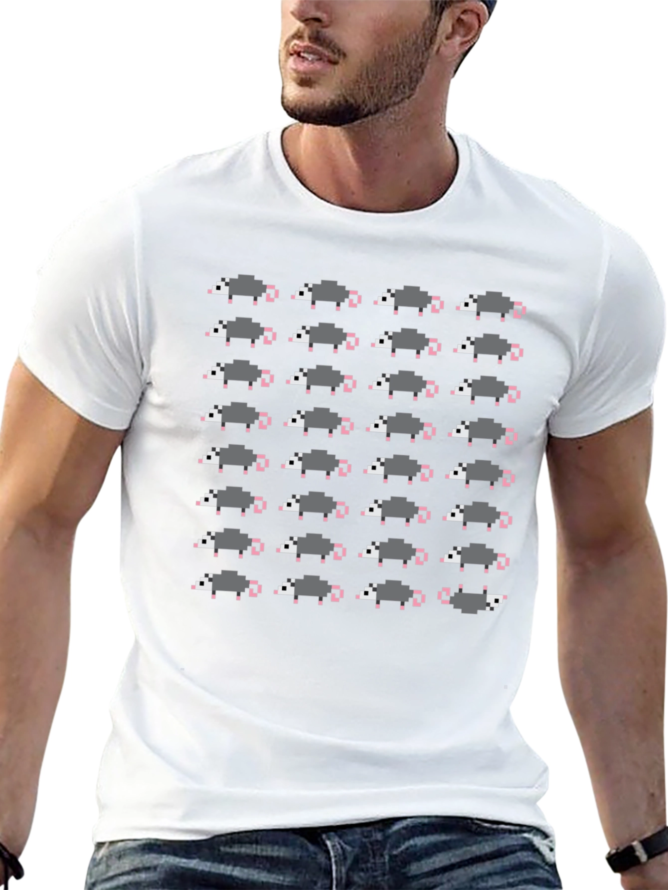 Pixel Possum T-Shirt - Unique Graphic Tee