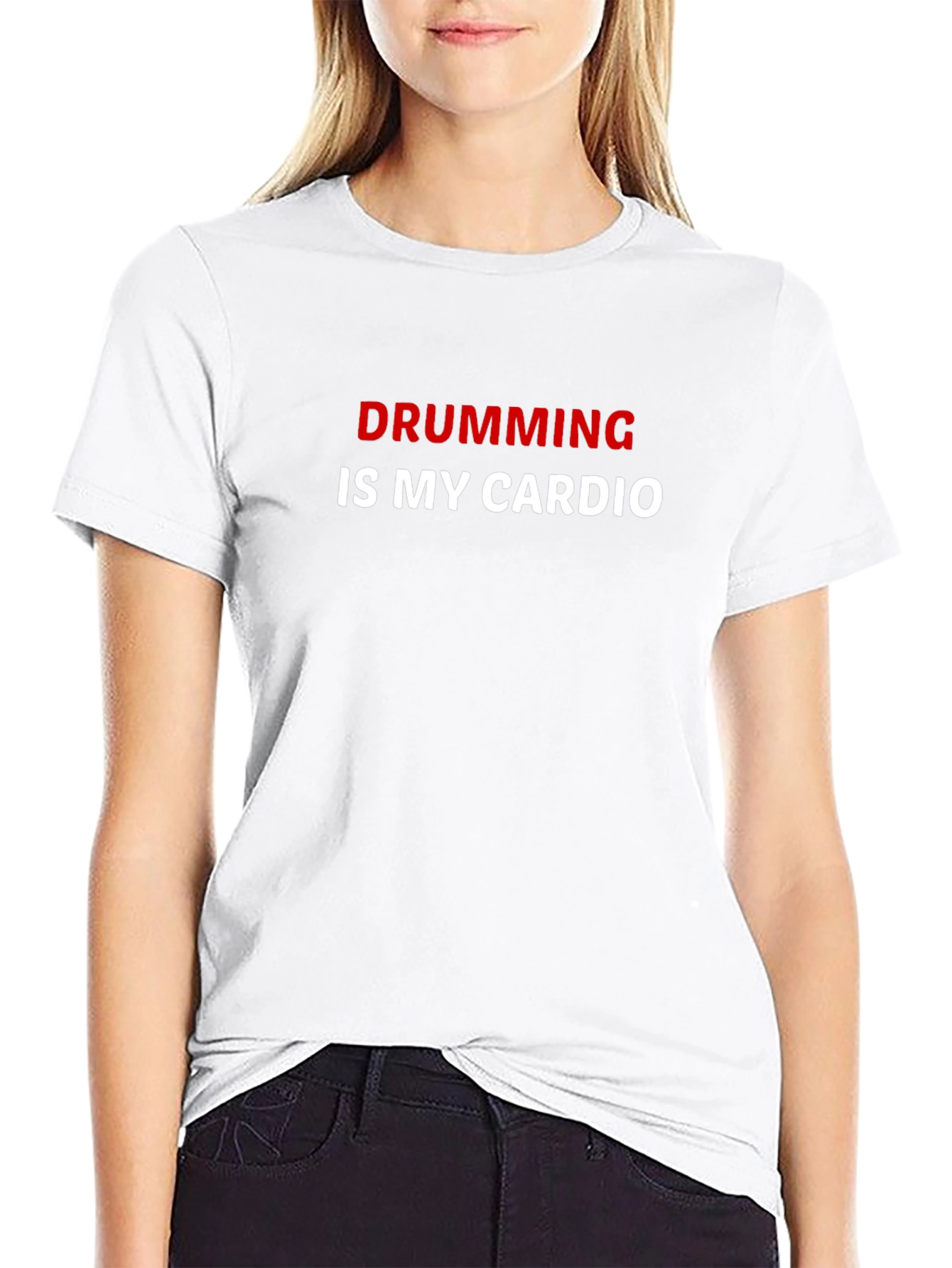 Drumming Is My Cardio T-Shirt - Black Graphic Tee