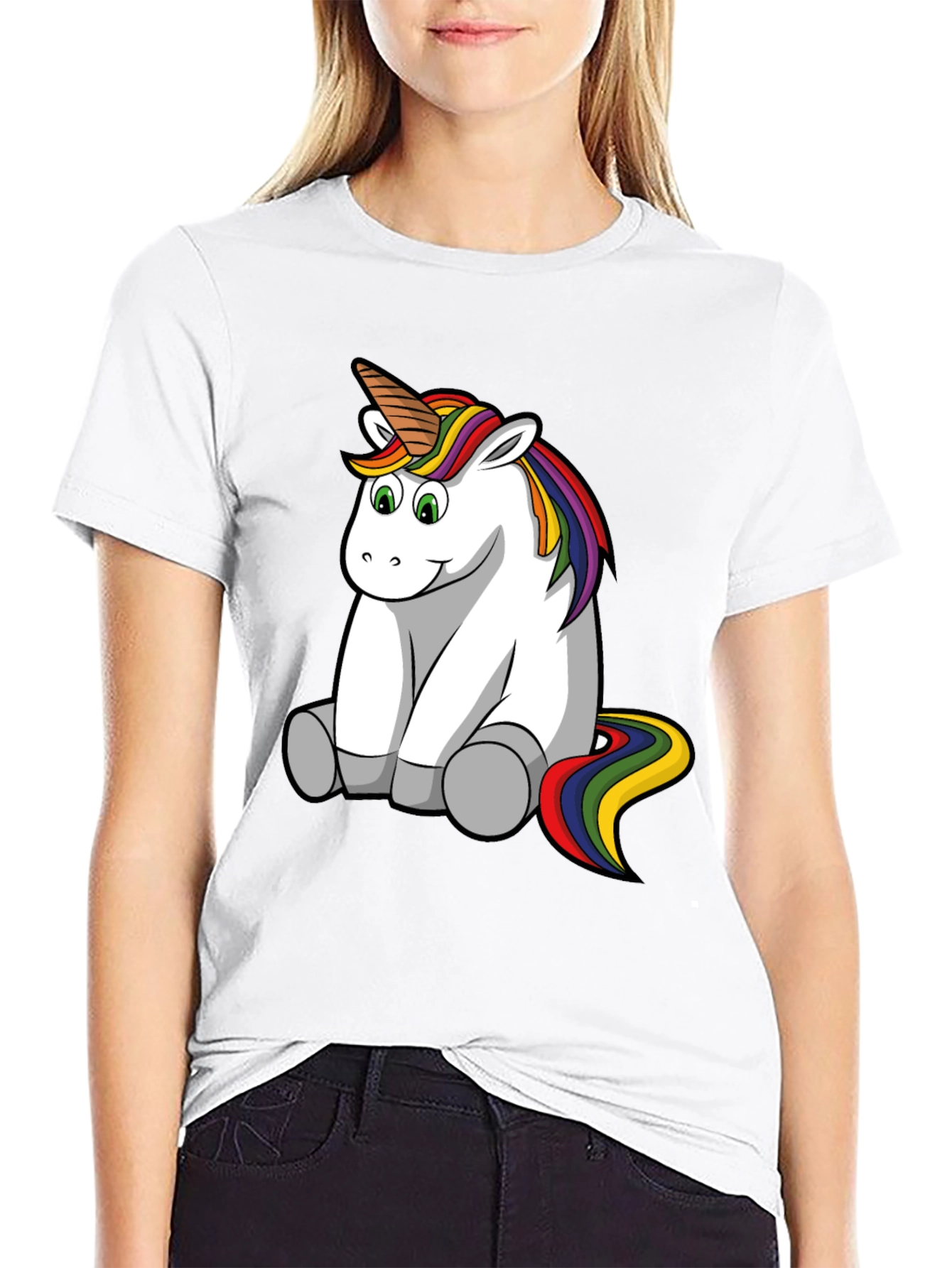 Unicorn T-Shirt - Black Cotton Tee
