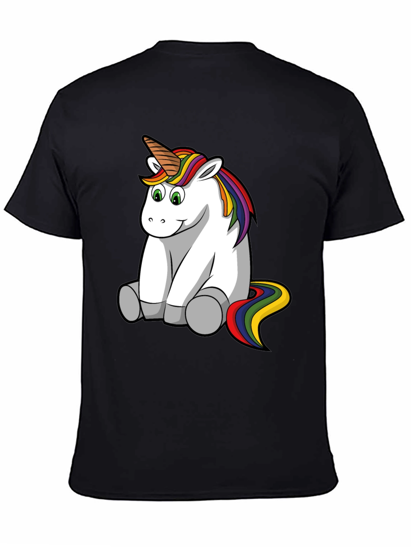 Unicorn T-Shirt - Black Cotton Tee