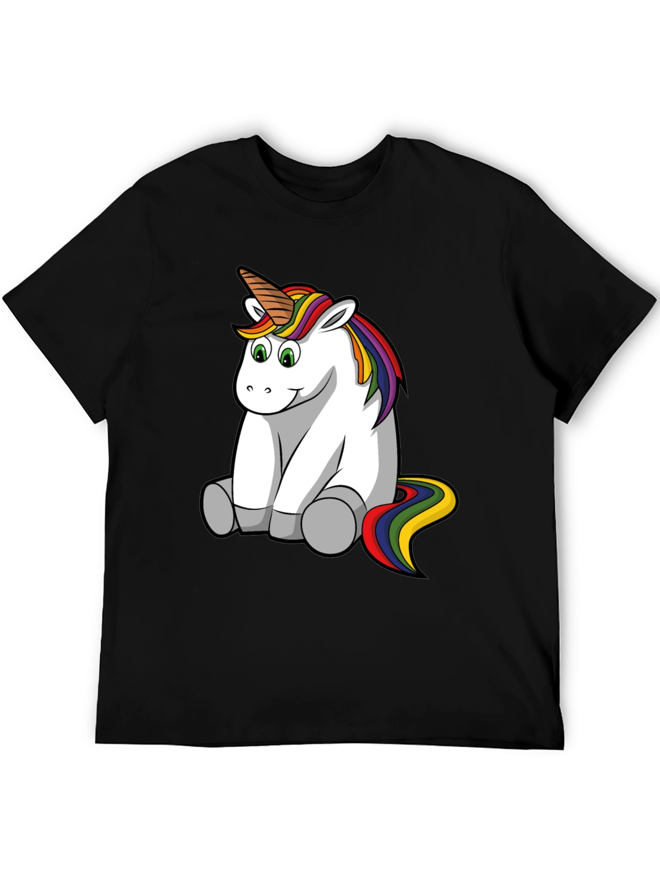 Unicorn T-Shirt - Black Cotton Tee