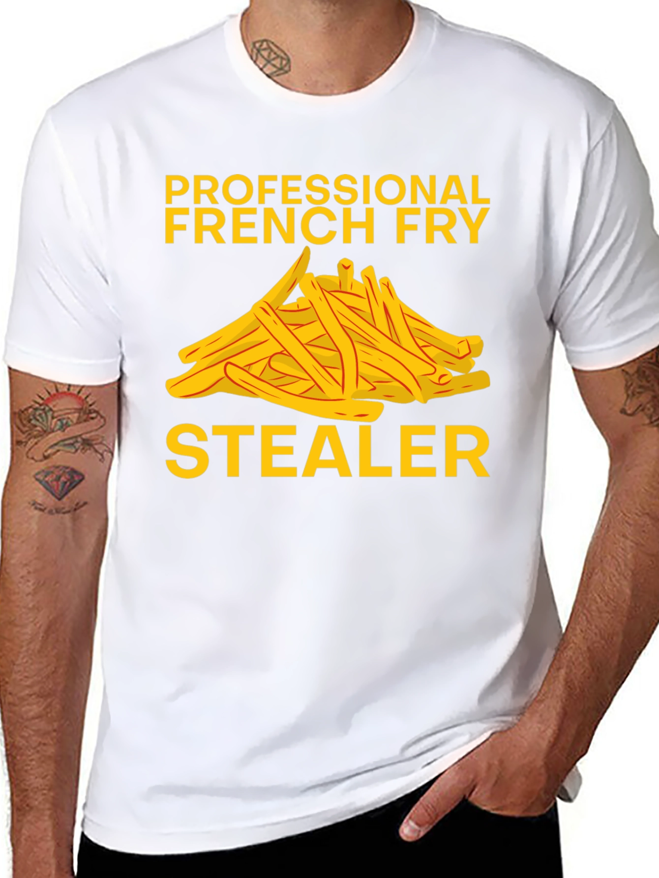 Funny Fry Stealer Graphic T-Shirt